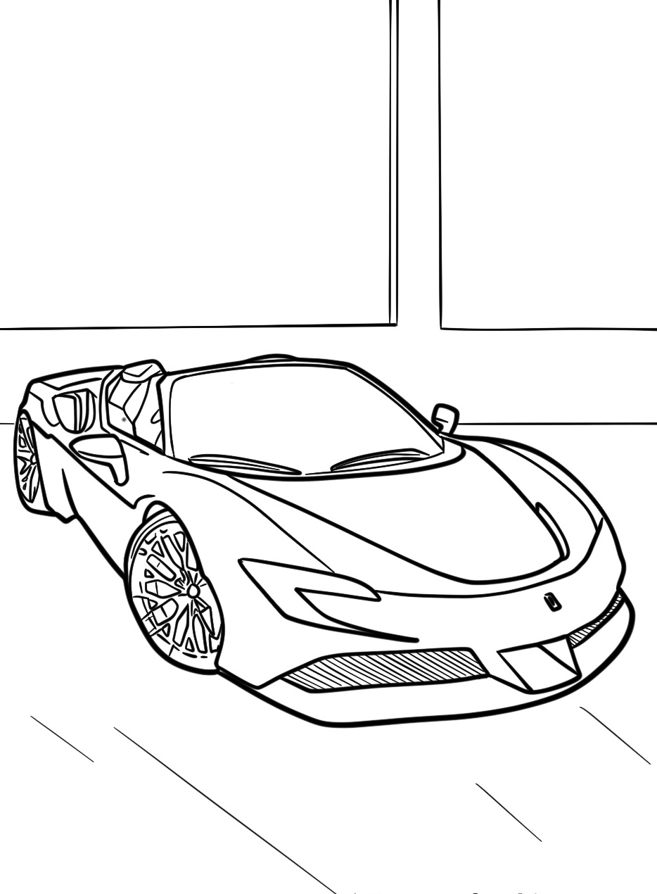 Ferrari Coloring Page 6 ferrari coloring pages
