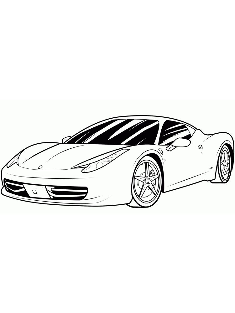 Ferrari Coloring Page 9 free ferrari coloring