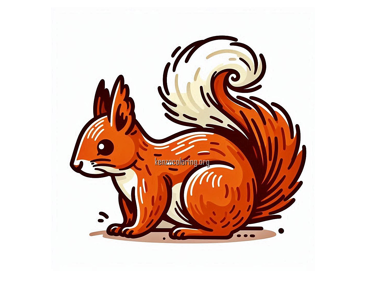 Agile and Smart Animals Squirrel Coloring Page 1 image a squirrel animal coloring