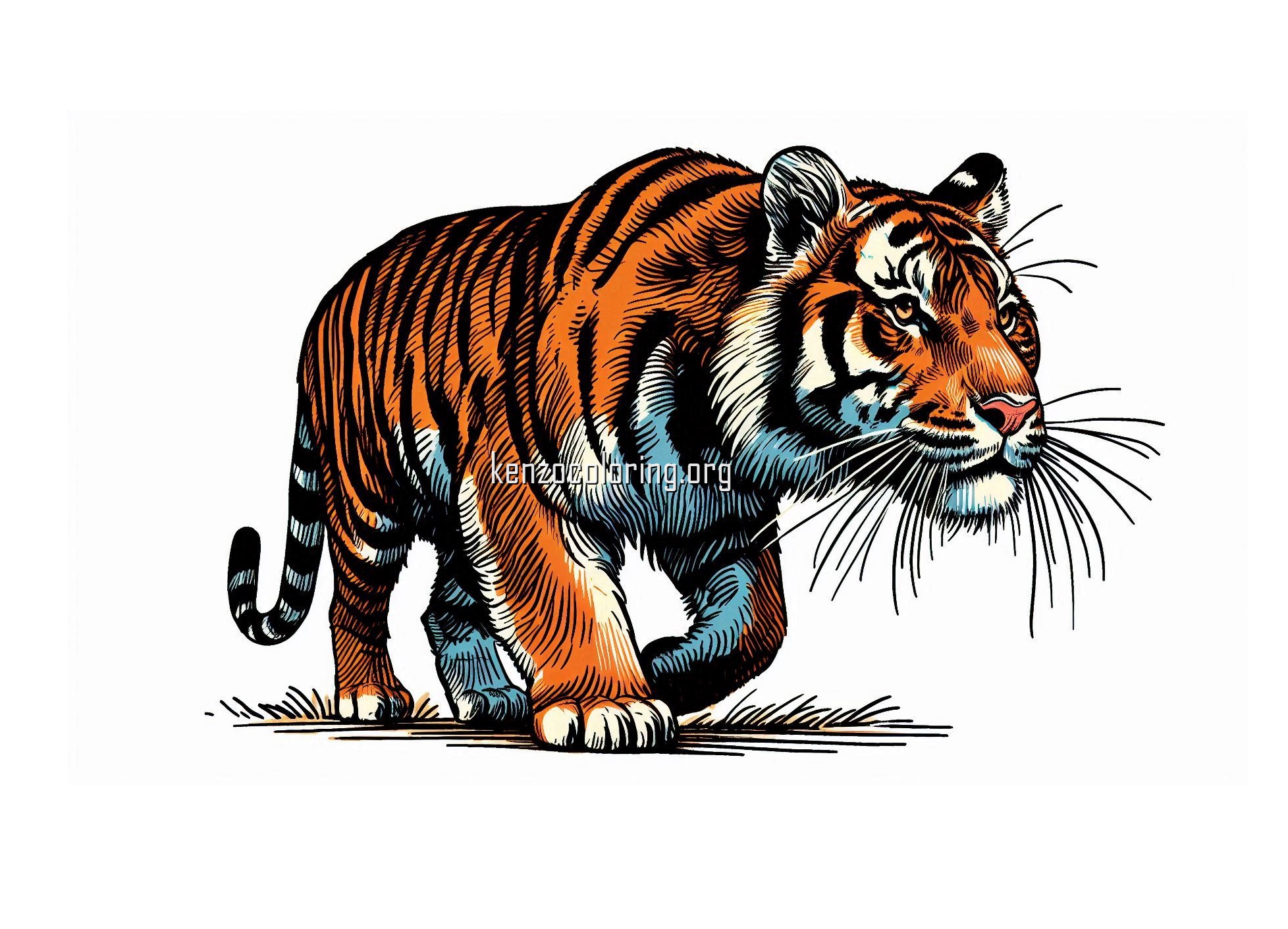 image a tiger coloring