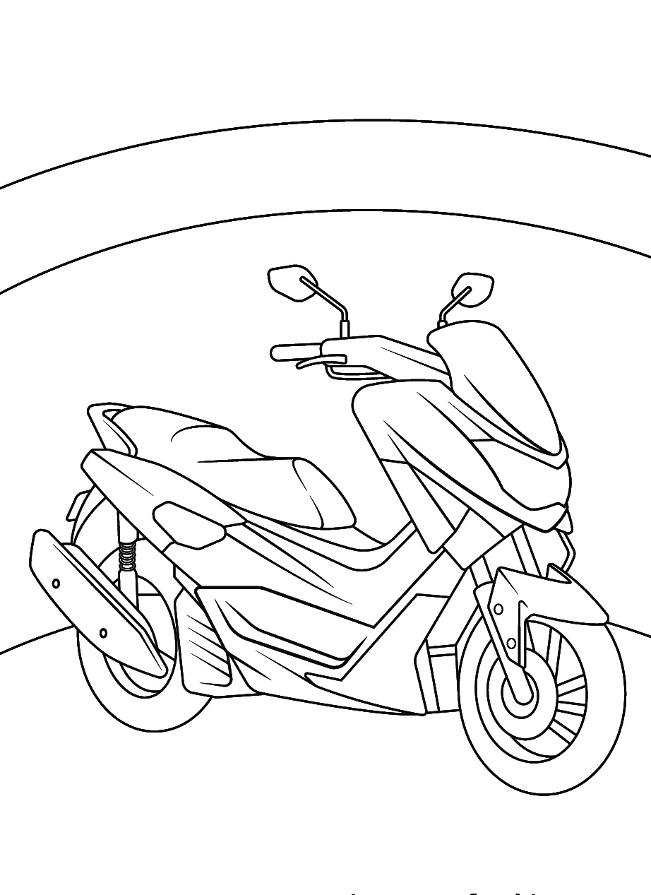 Matic Motorcycle Coloring Page 2 matic motorcycle coloring page