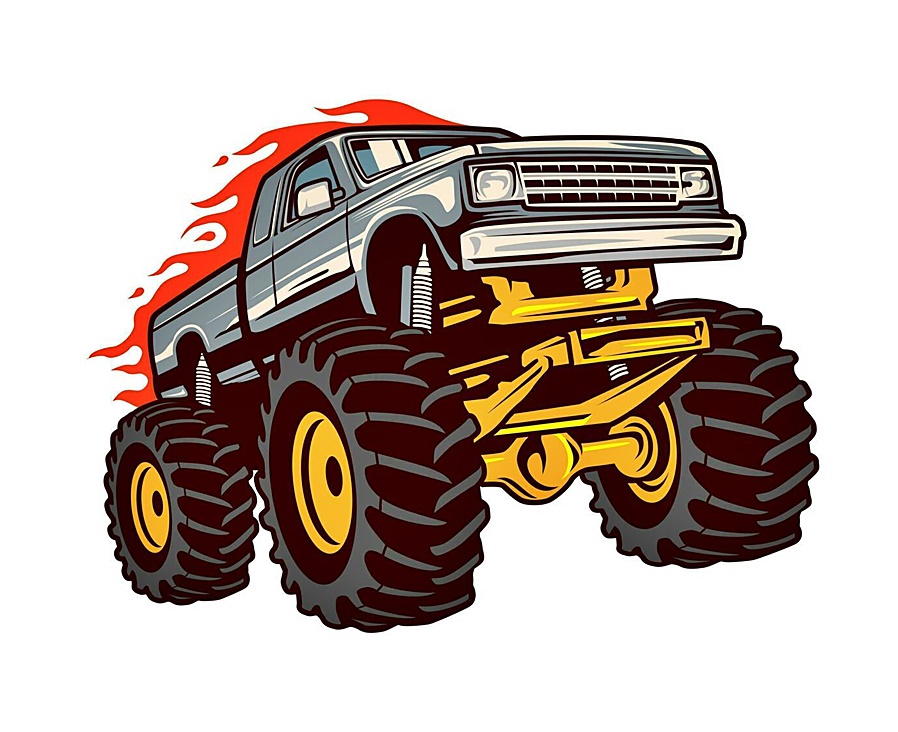 Monster Truck Coloring Page 1 monster truck coloring image