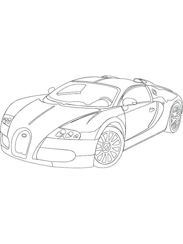 Speed into Style with Bugatti Coloring Page 3 printable bugatti coloring pages for kids to print