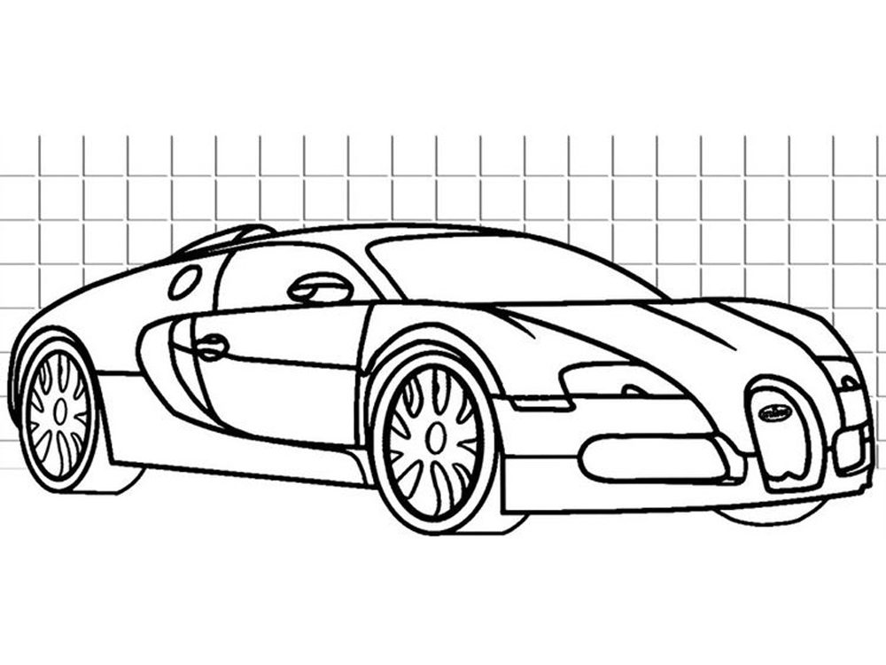 Speed into Style with Bugatti Coloring Page 4 printable bugatti coloring pages image
