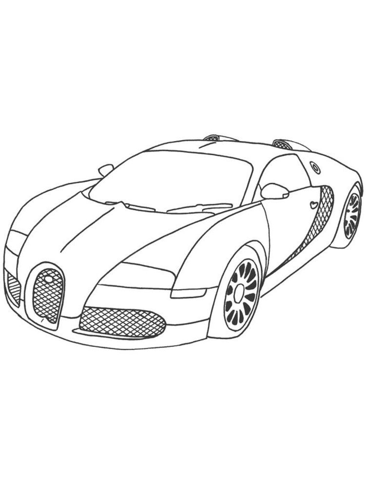 Speed into Style with Bugatti Coloring Page 5 printable bugatti coloring pages print