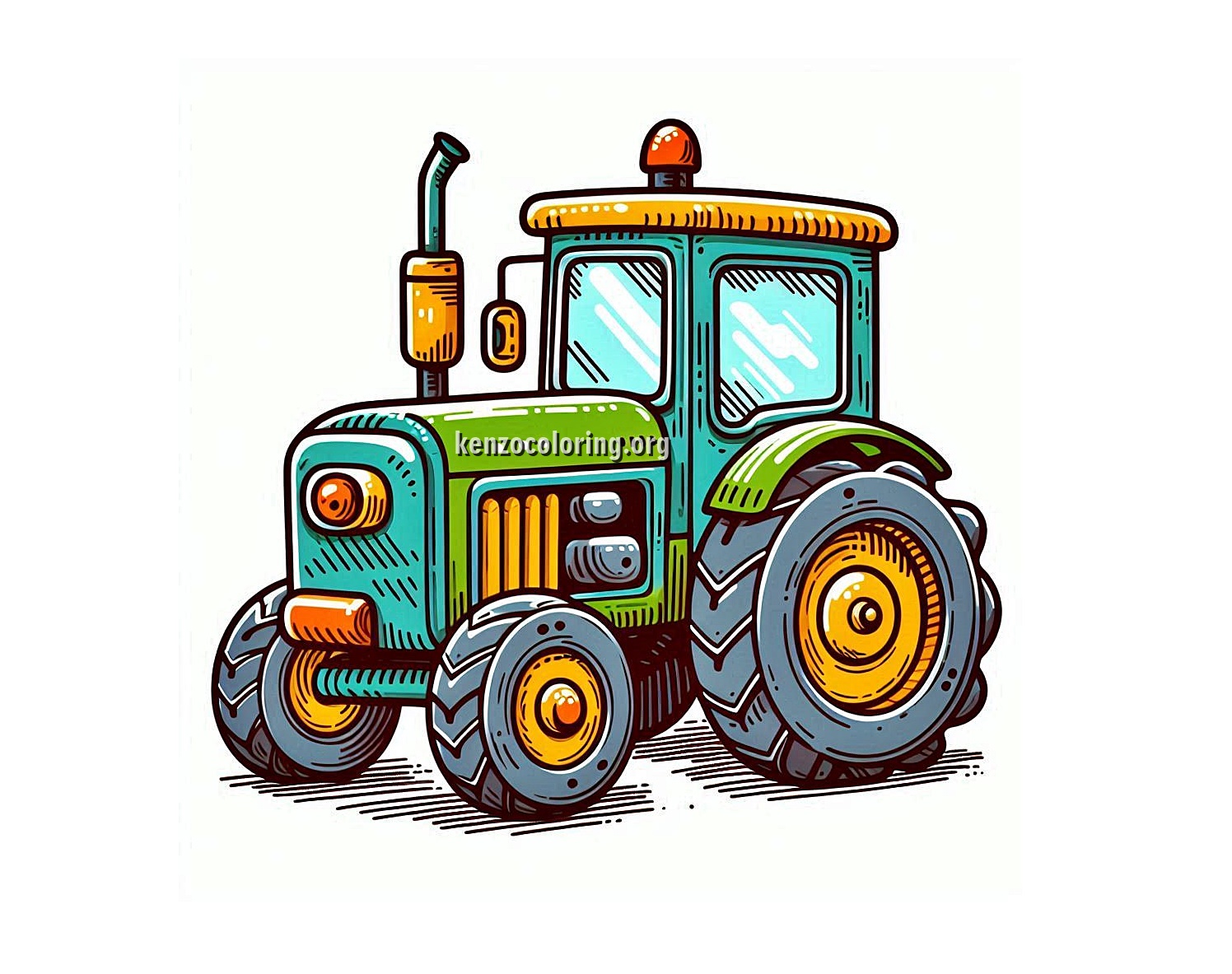 Tractor Coloring Page for Kids 6 Image a Tractor Coloring