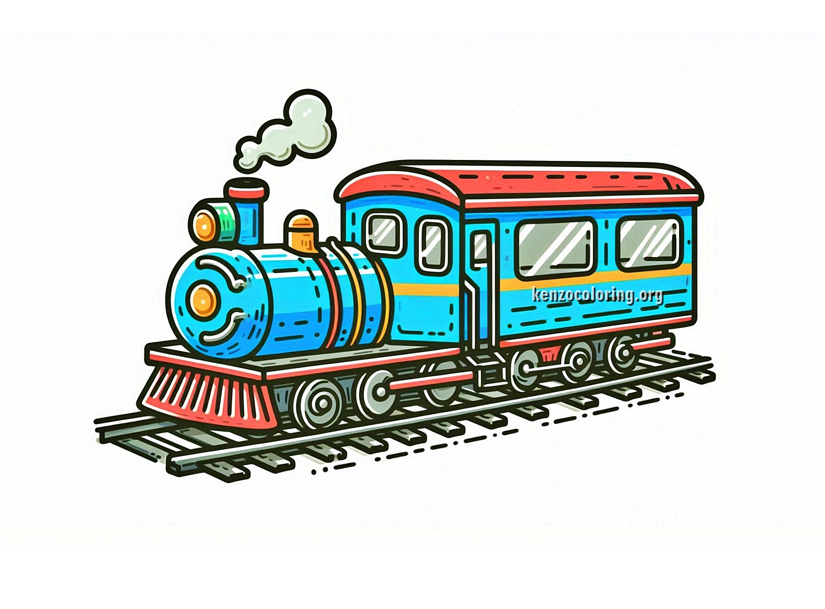 Train Coloring Page for Kids 10 Image a Train Coloring