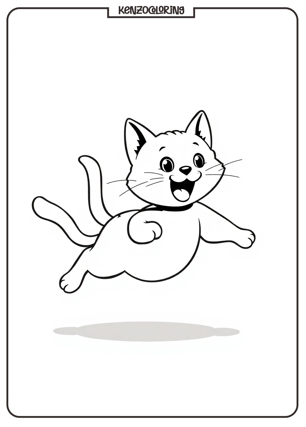 Adorable Cat Coloring Page 2 Cat Coloring Online Page for Kids