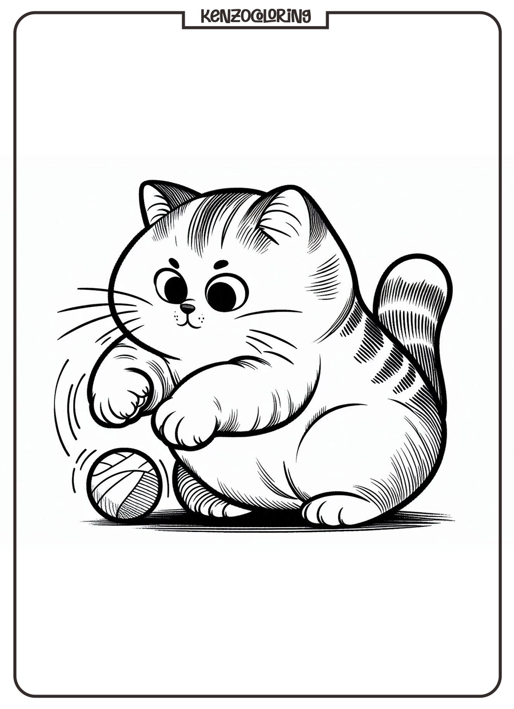 Adorable Cat Coloring Page 3 Cat Coloring Online Pages for Kid
