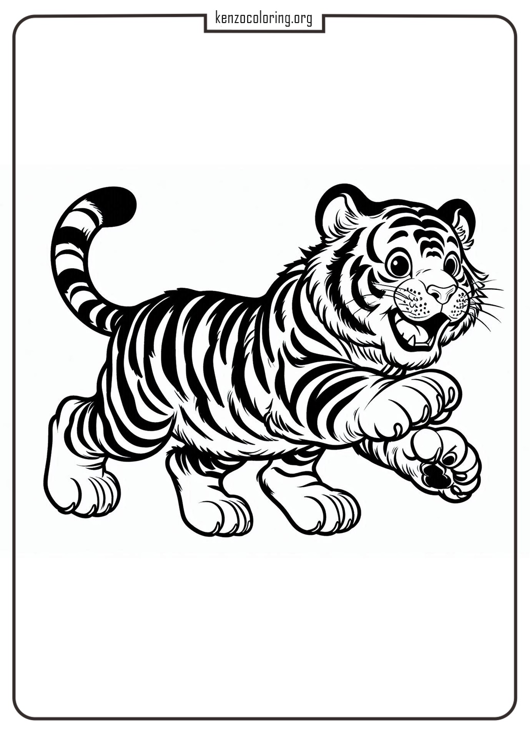 Baby Tiger Coloring Page 4 Online Coloring Page of Baby Tiger