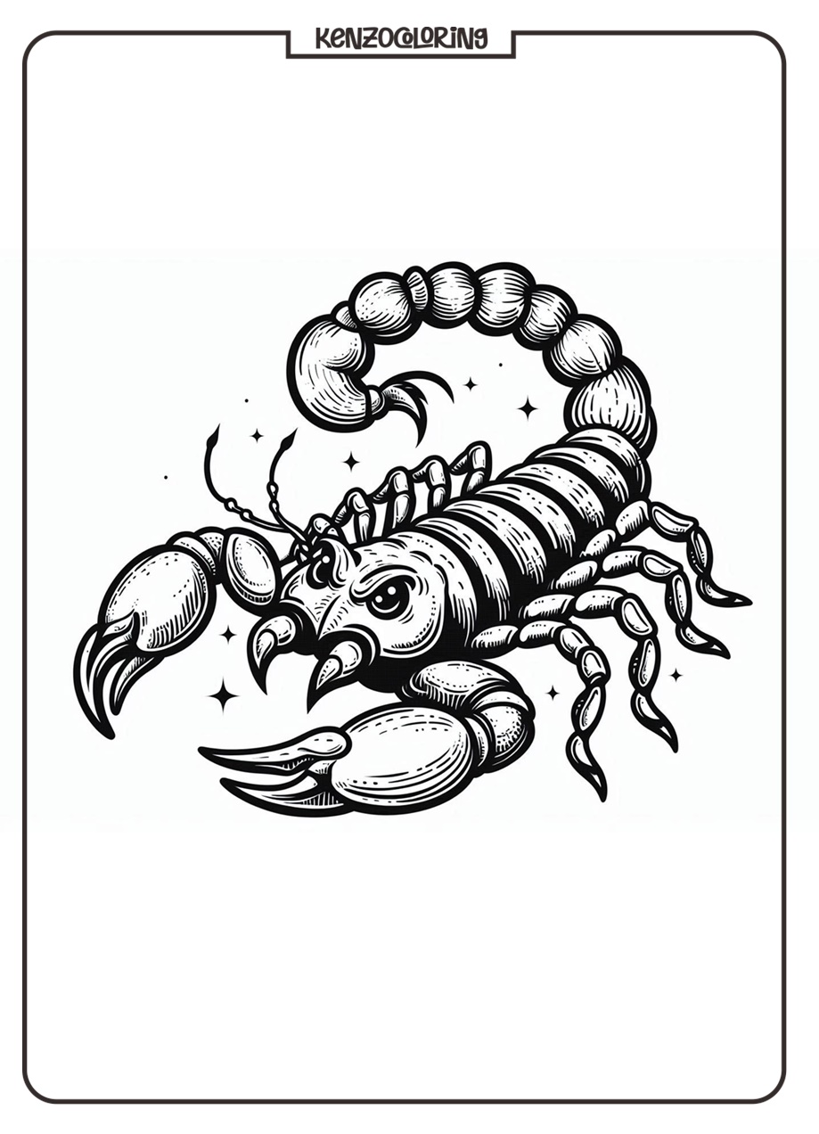 Unique Animals Scorpion Coloring Page 4 Scorpion Coloring Pages Online