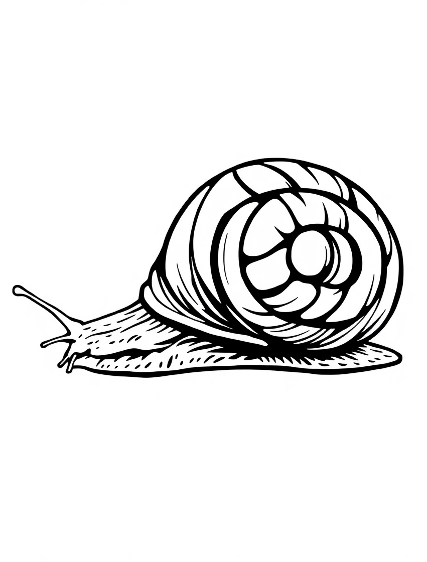 Say Hello to the Slow and Sweet Snail Coloring Pages 1 Snail Coloring Pages - kenzocoloring.org