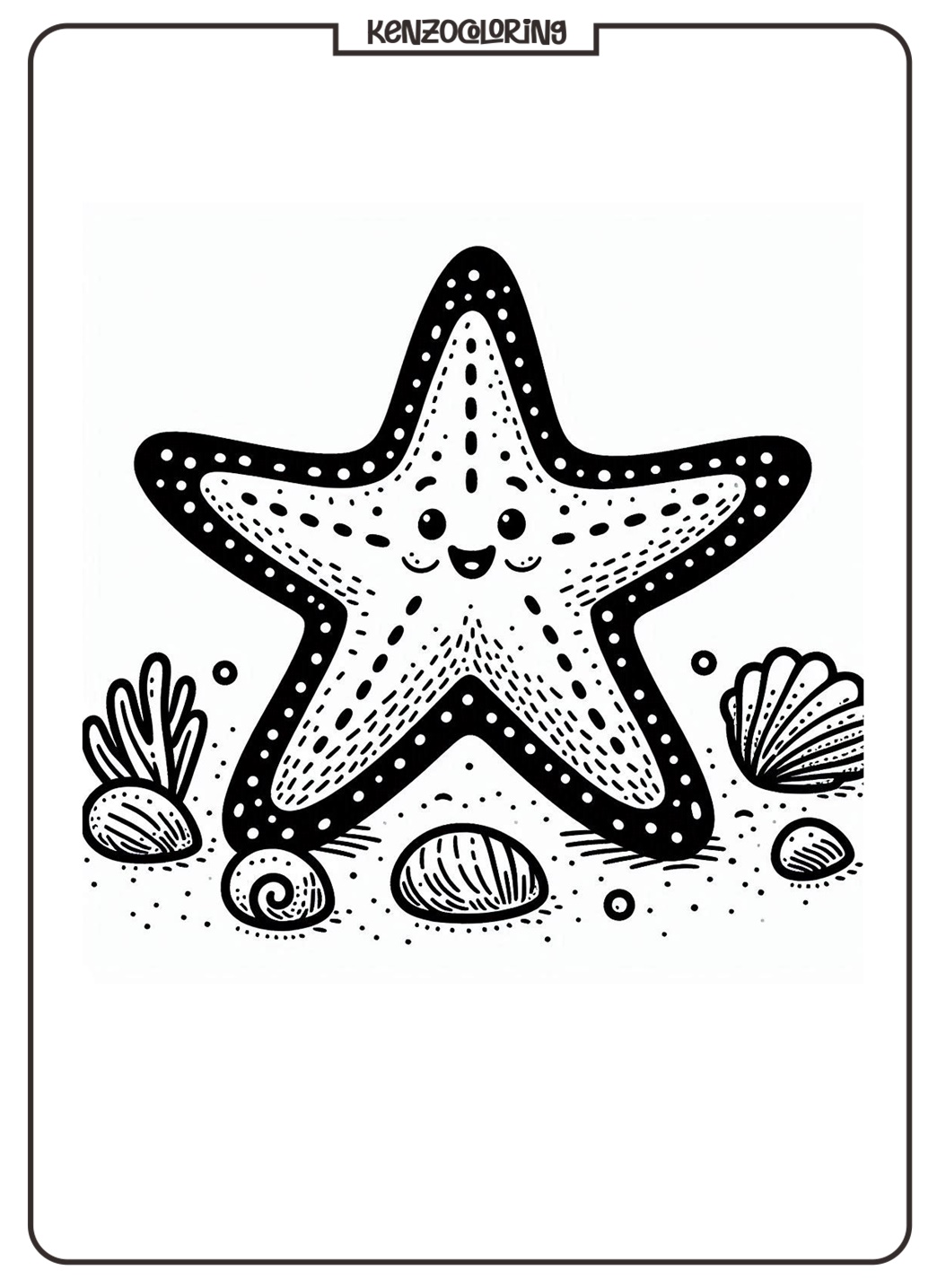Starfish Coloring Page 1 Starfish Coloring Pages Online