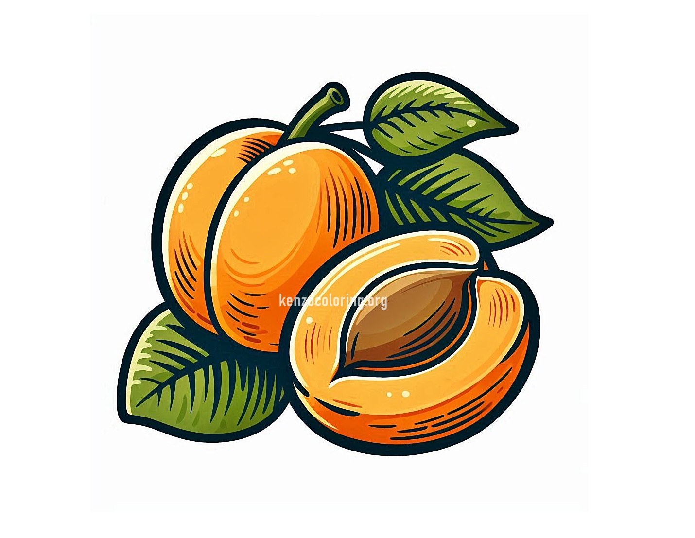image a apricot fruit coloring