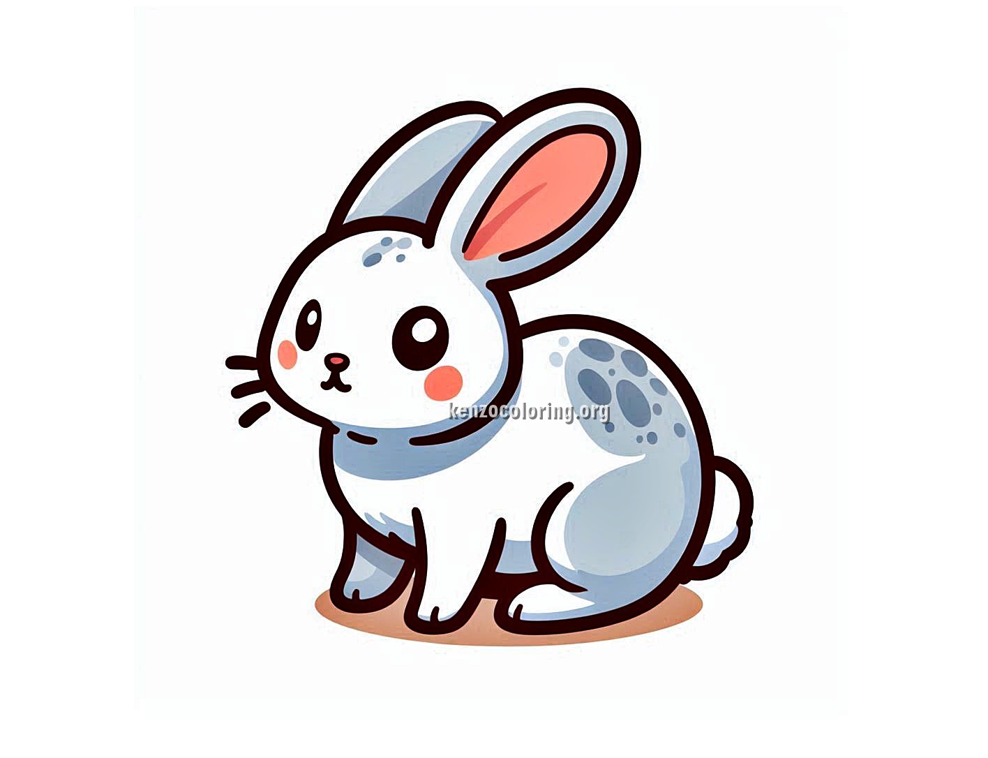 Rabbit Coloring Pages for Kids 1 image a rabbit coloring