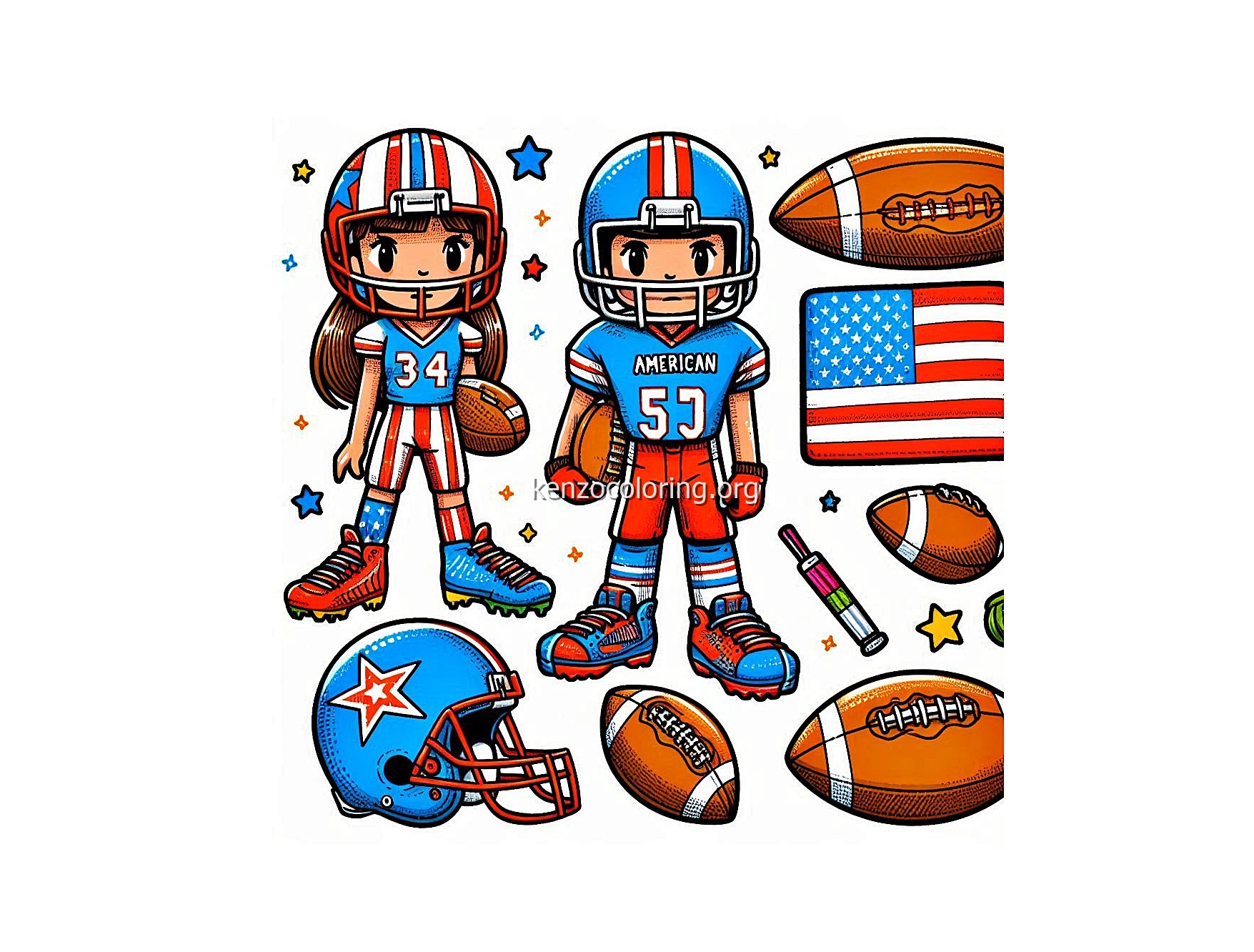 American Footbal Coloring Pages 4 image american football coloring