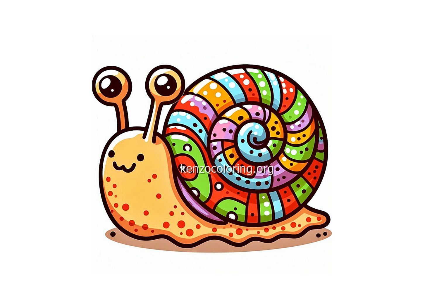Say Hello to the Slow and Sweet Snail Coloring Pages 2 image snail coloring