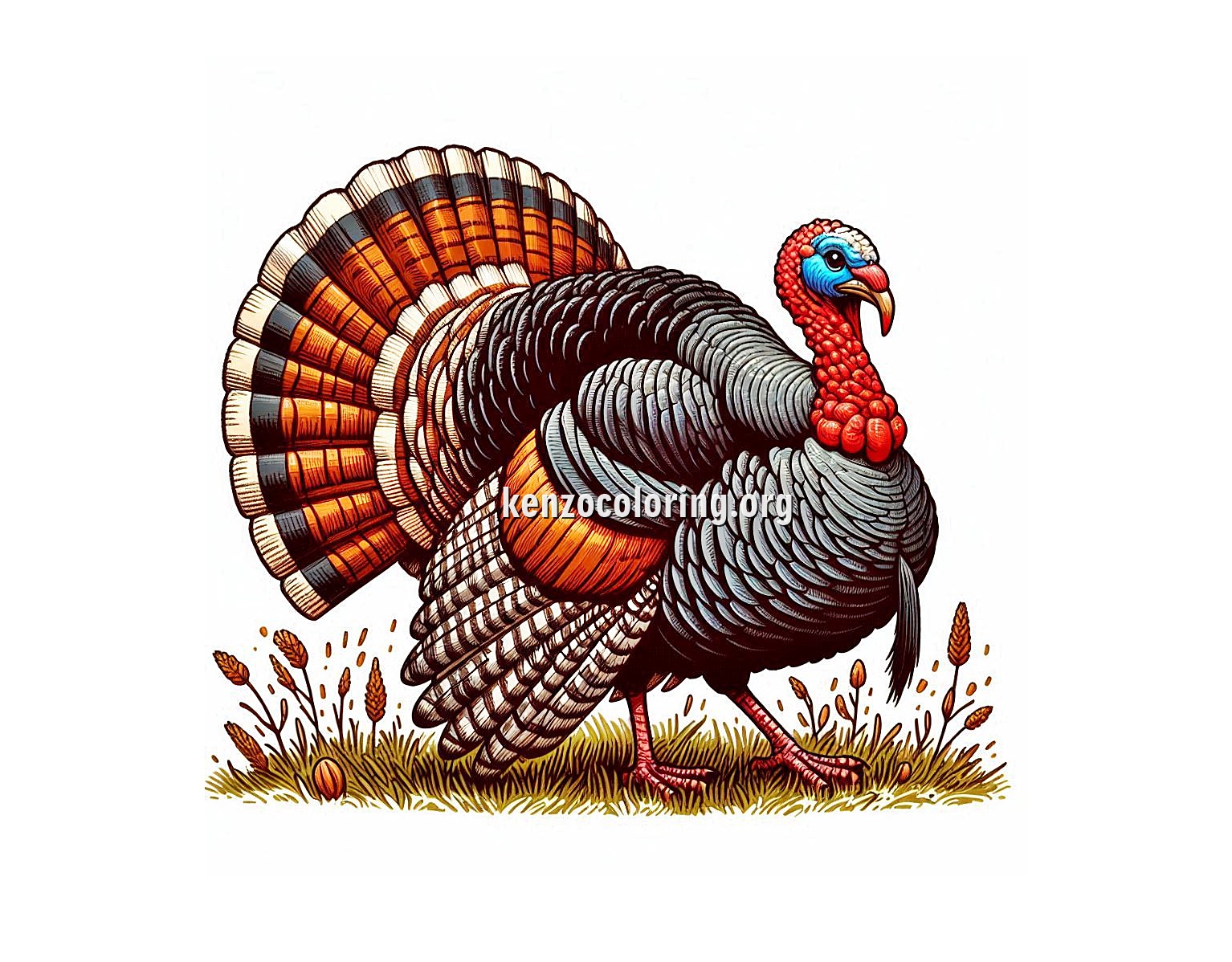 Unique Bird Turkey Coloring Page 8 image turkey animal coloring