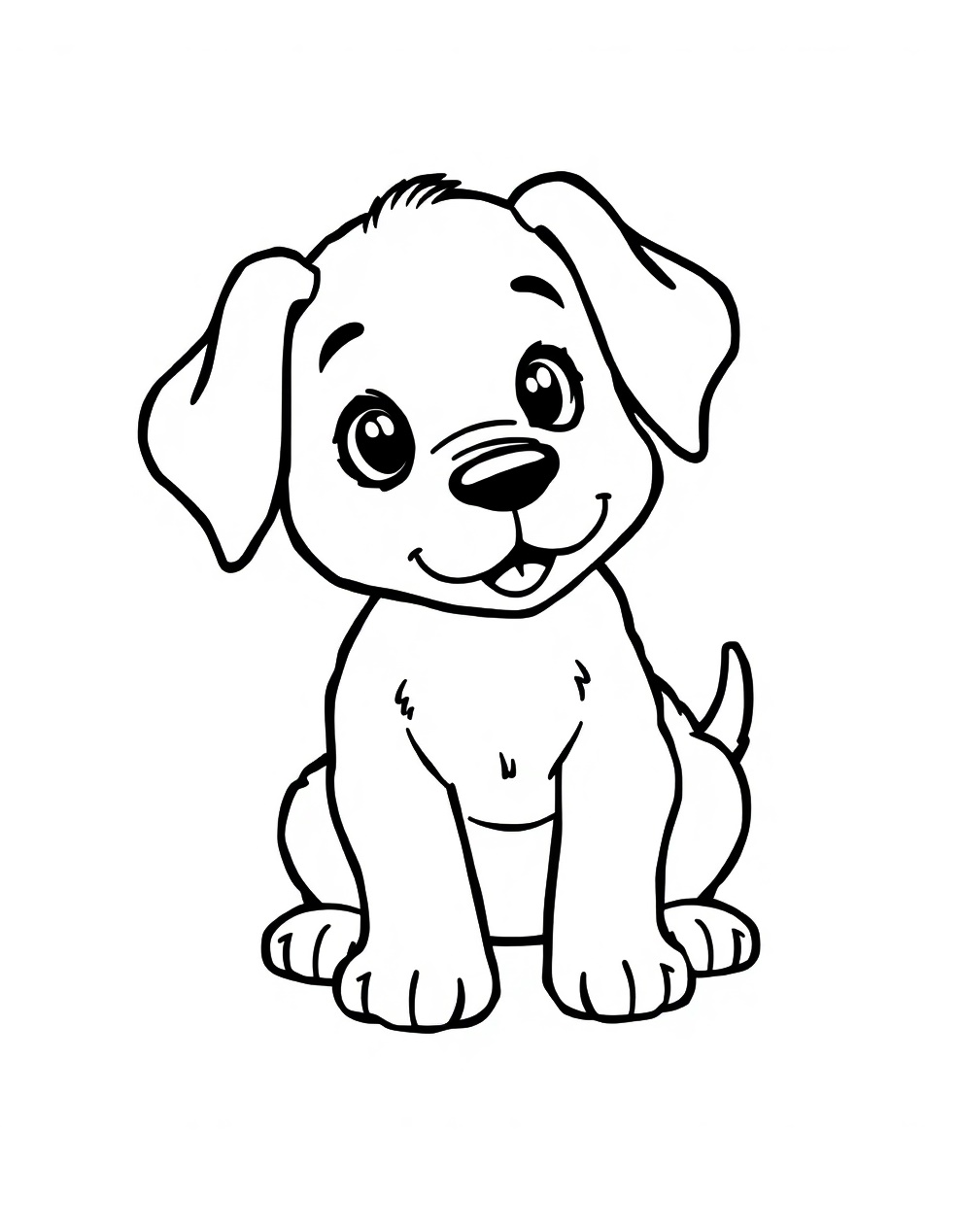 Cute Puppy Coloring Pages 1 Cute Puppy Coloring Online Pages - Kenzocoloring.org