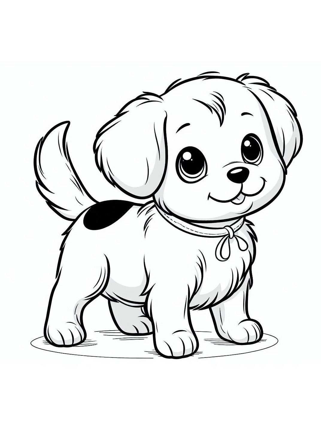Cute Puppy Coloring Pages 2 Cute Puppy Coloring Page - Kenzocoloring.org