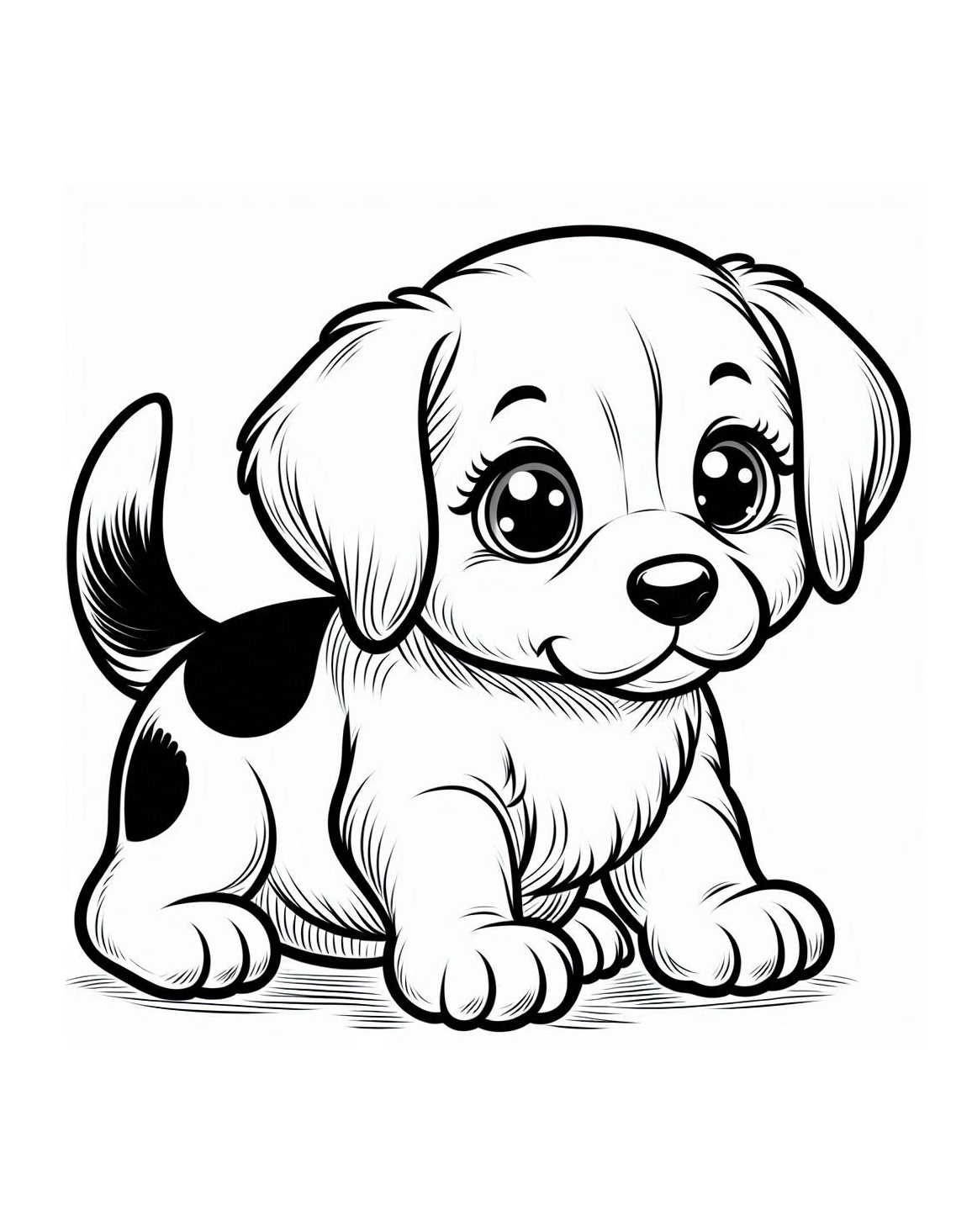 Cute Puppy Coloring Pages 3 Cute Puppy Coloring Pages - Kenzocoloring.org