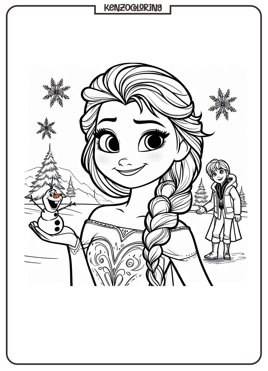 Adventure of the Frozen World Coloring Pages 1 Image Frozen Coloring Page for Kids