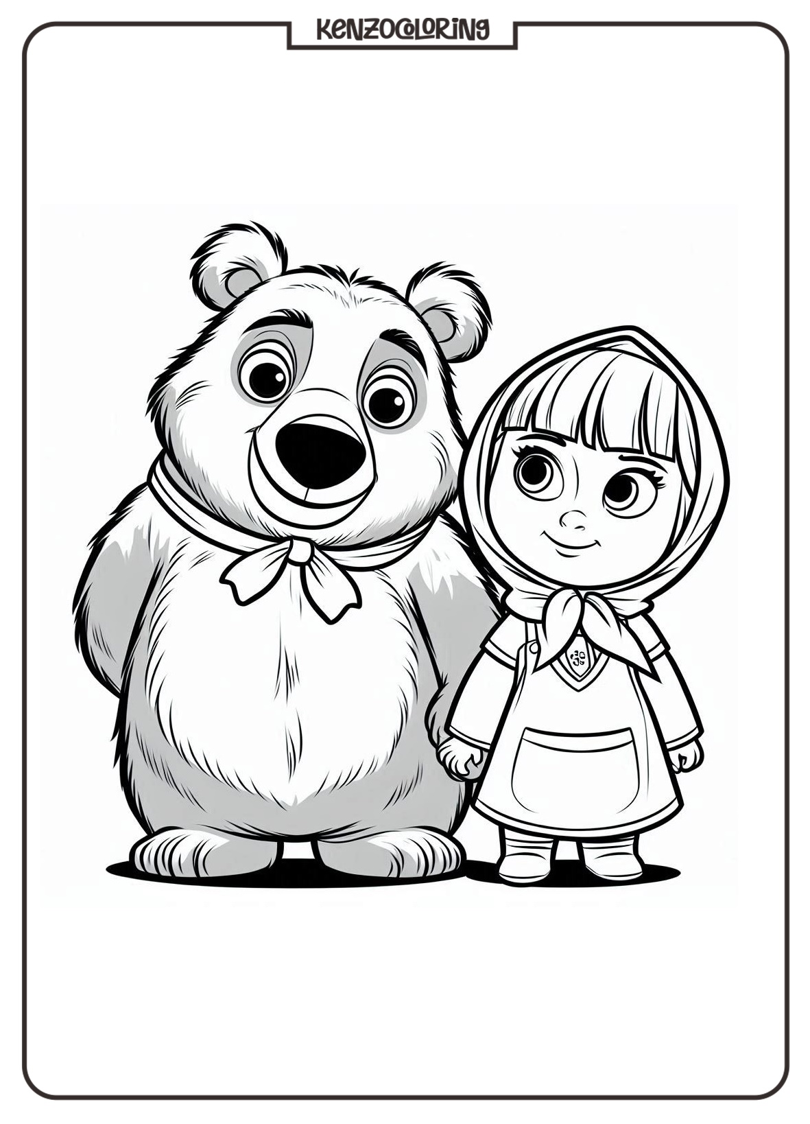 Masha and The Bear Coloring Pages 3 Image Masha and Bear Coloring Pages