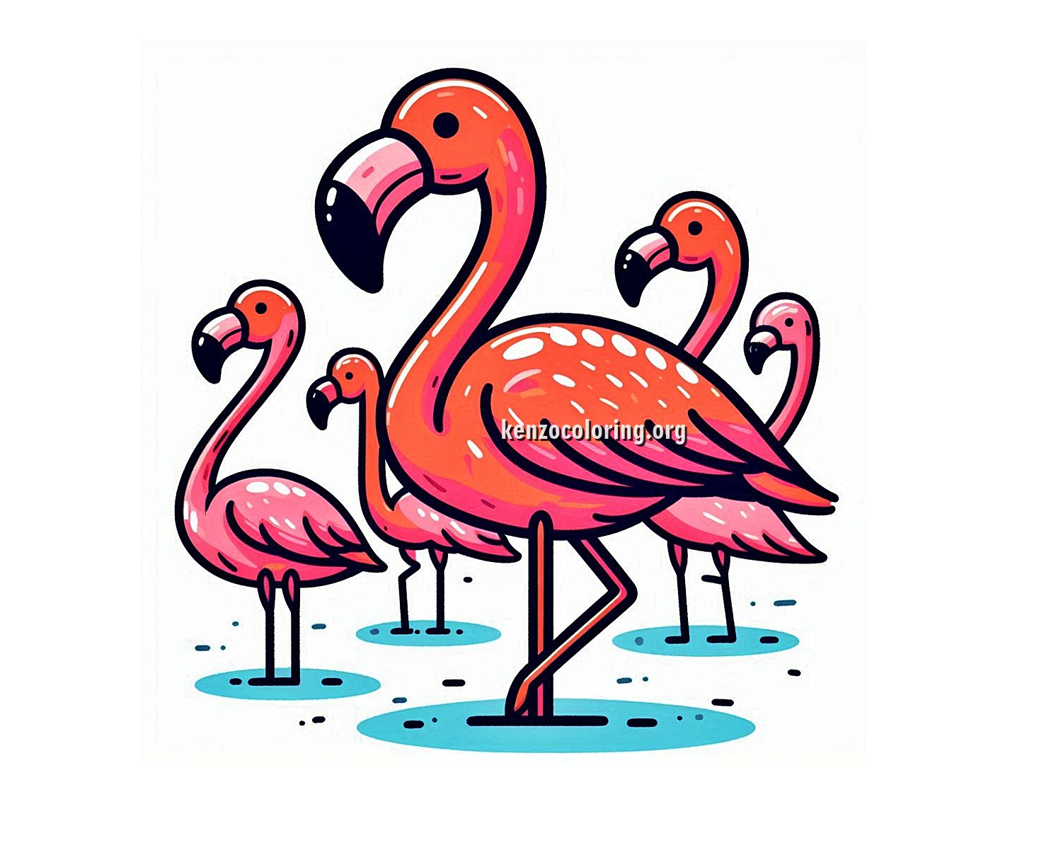 Graceful Animal Flamingo Coloring Page 3 Image a Flamingo Coloring