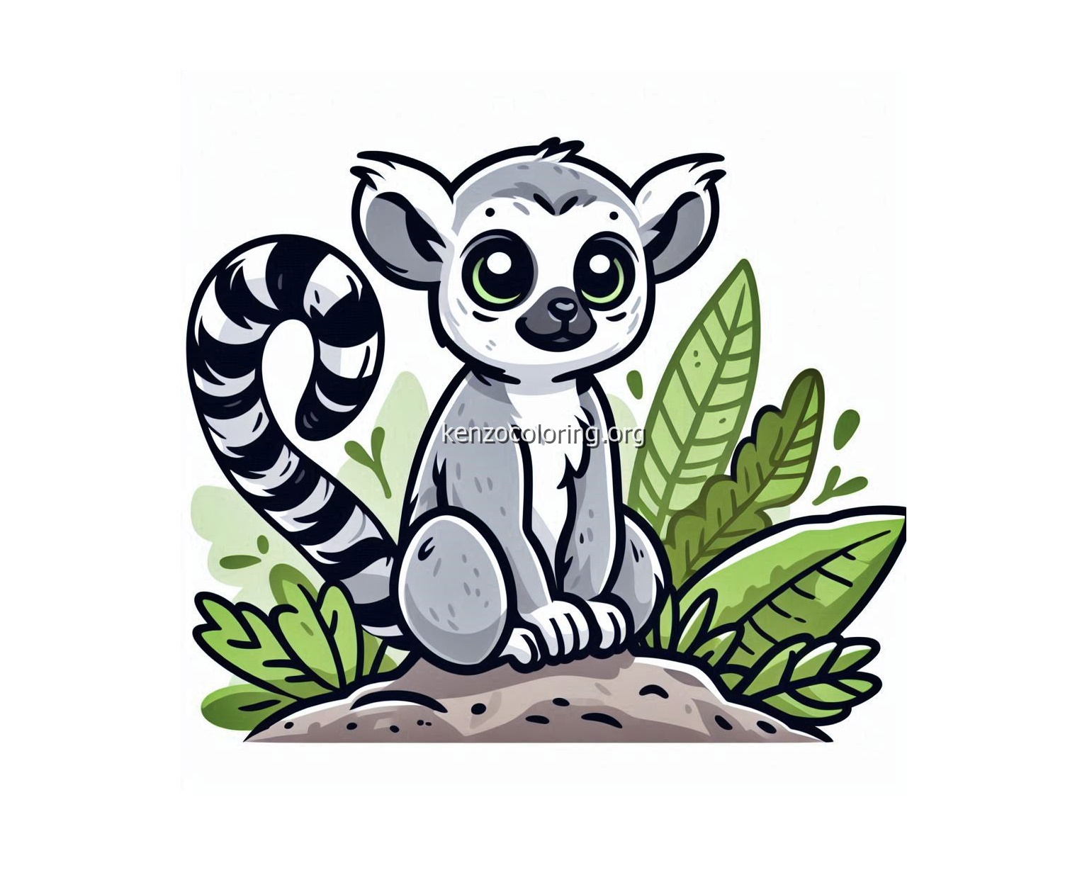 Origin from Madagascar, Lemur Coloring Page 4 Image a Lemur Coloring
