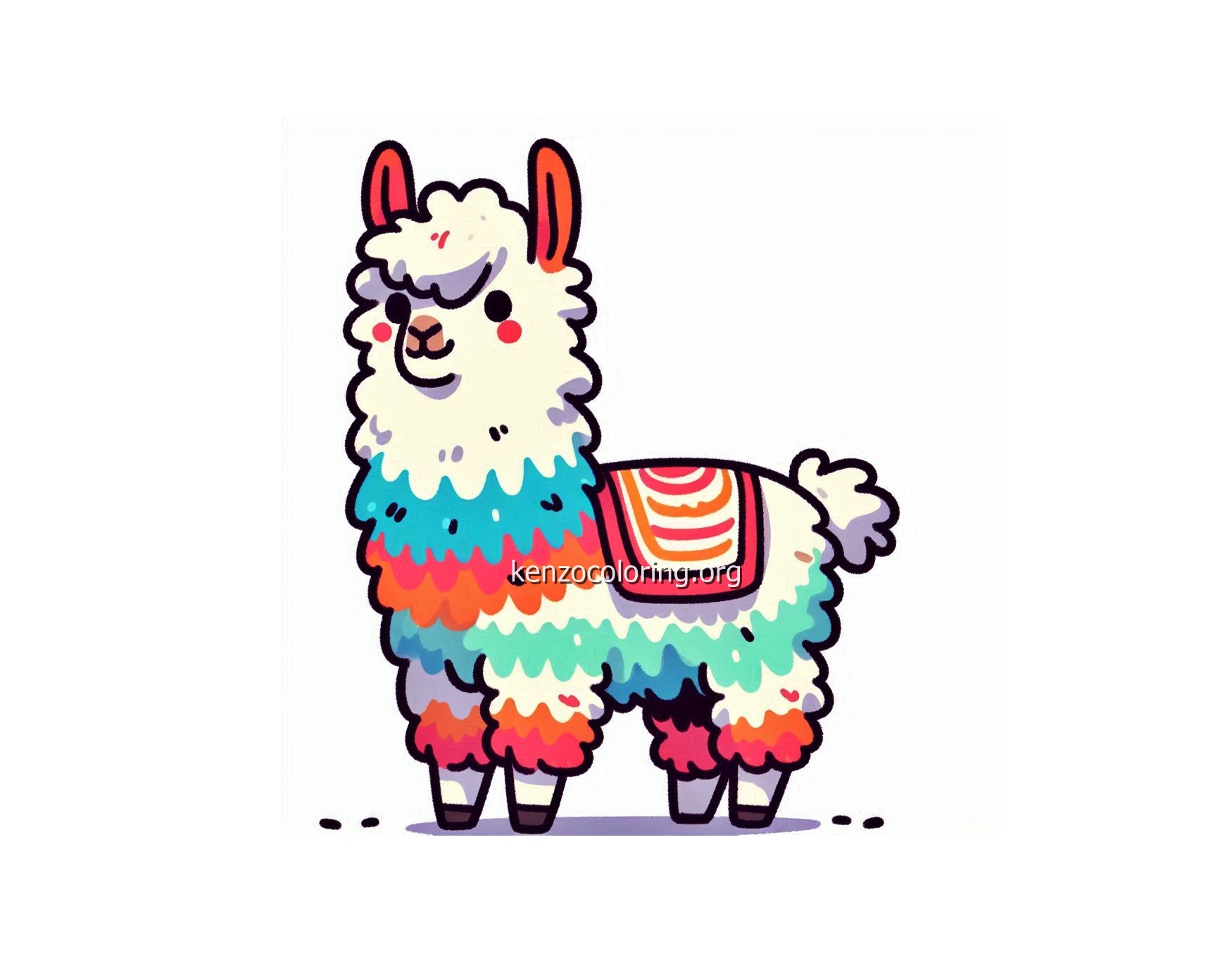 Soft Furry Animals Llama Coloring Pages 3 Image a Llama Coloring
