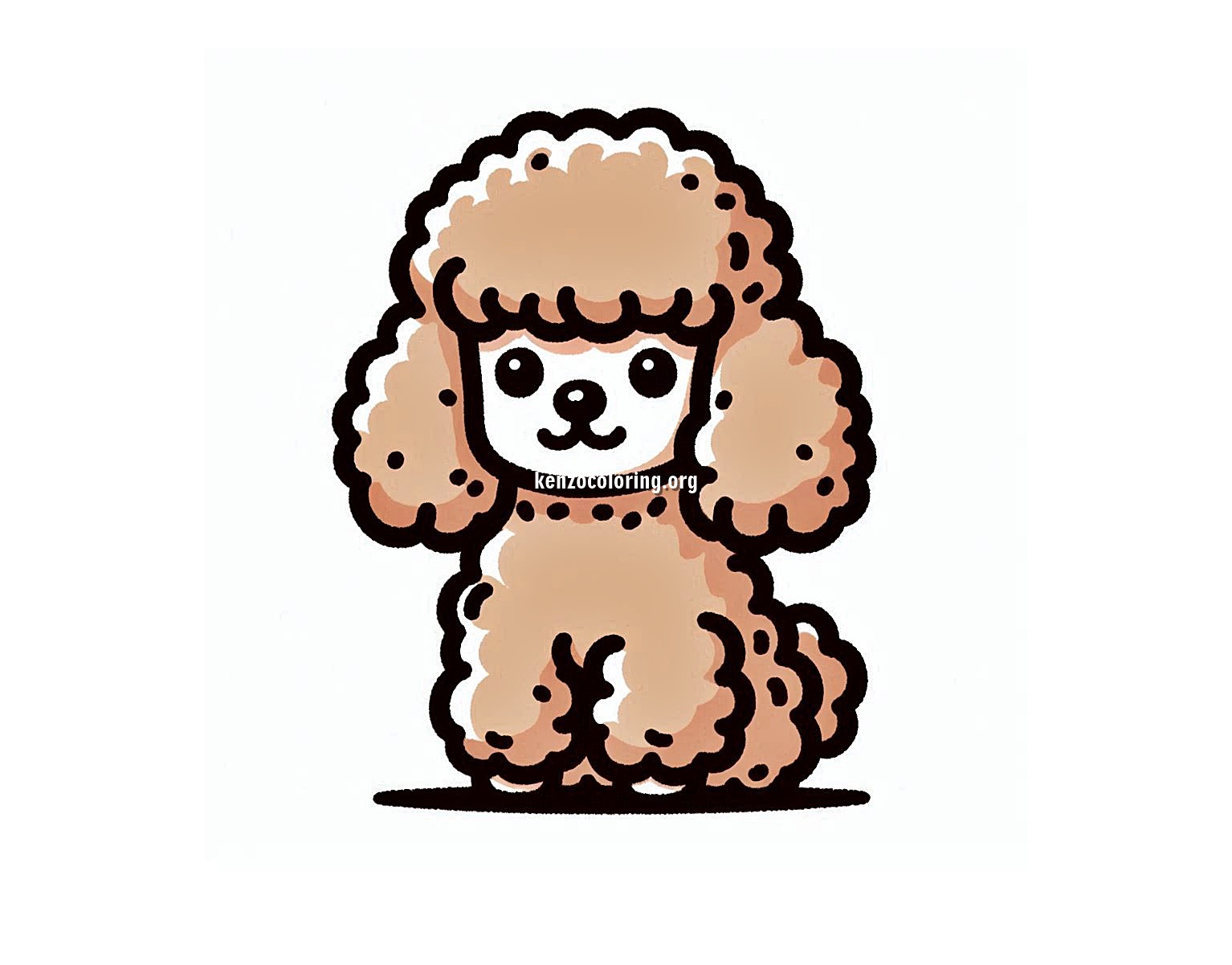 Cute Curly Poodle Coloring Page 5 Image a Poodle Coloring