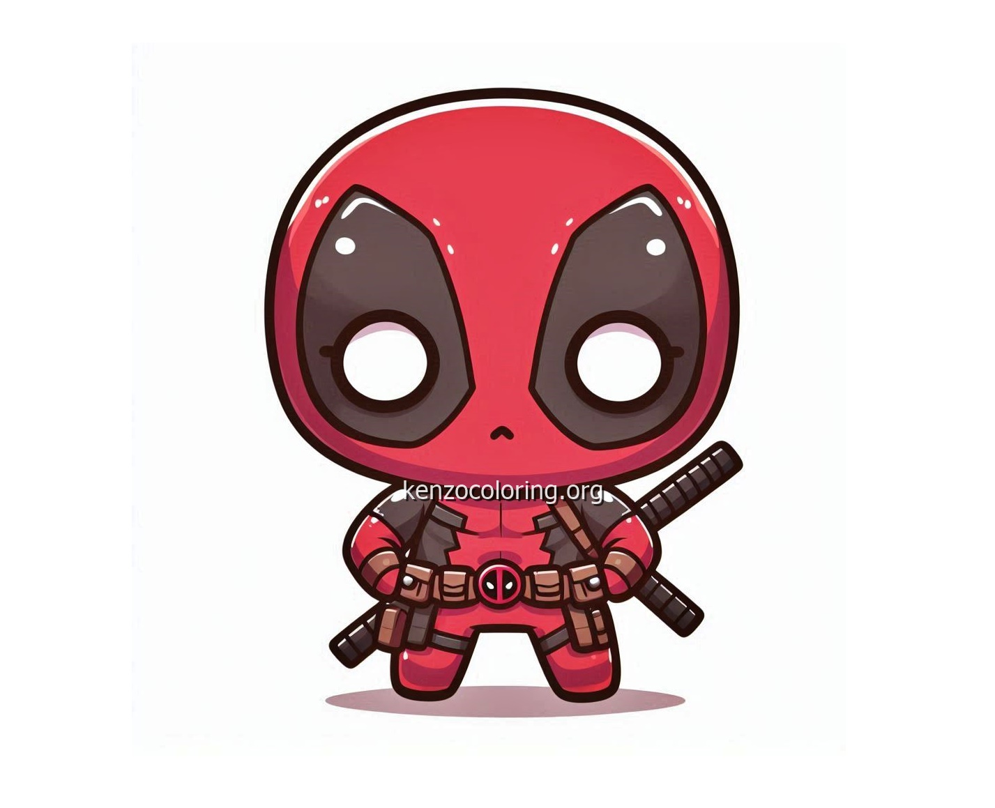 Cute Chibi Deadpool Coloring Page 5 image a cute chibi deadpool coloring