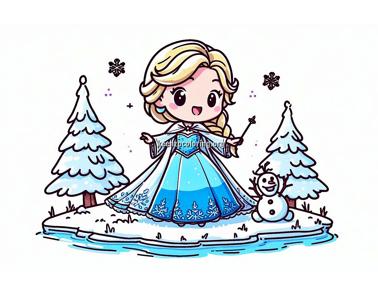 Adventure of the Frozen World Coloring Pages