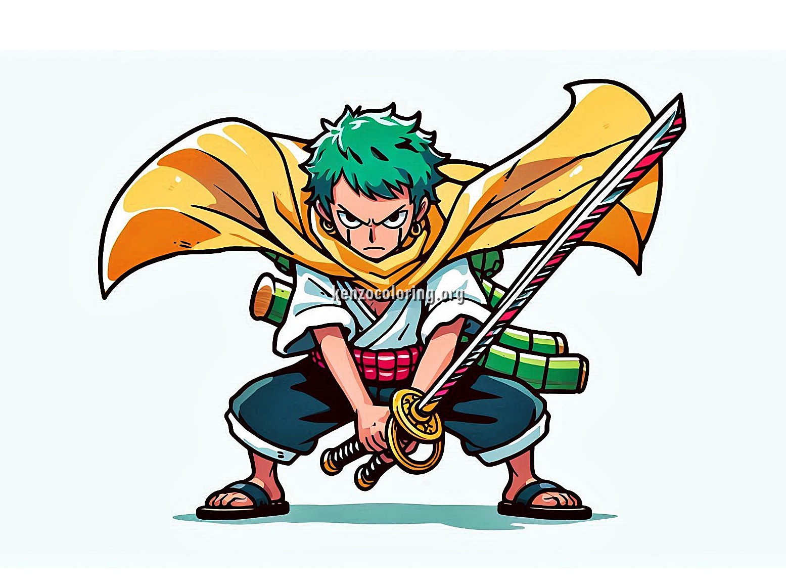 Swordsman Roronoa Zoro Coloring Pages