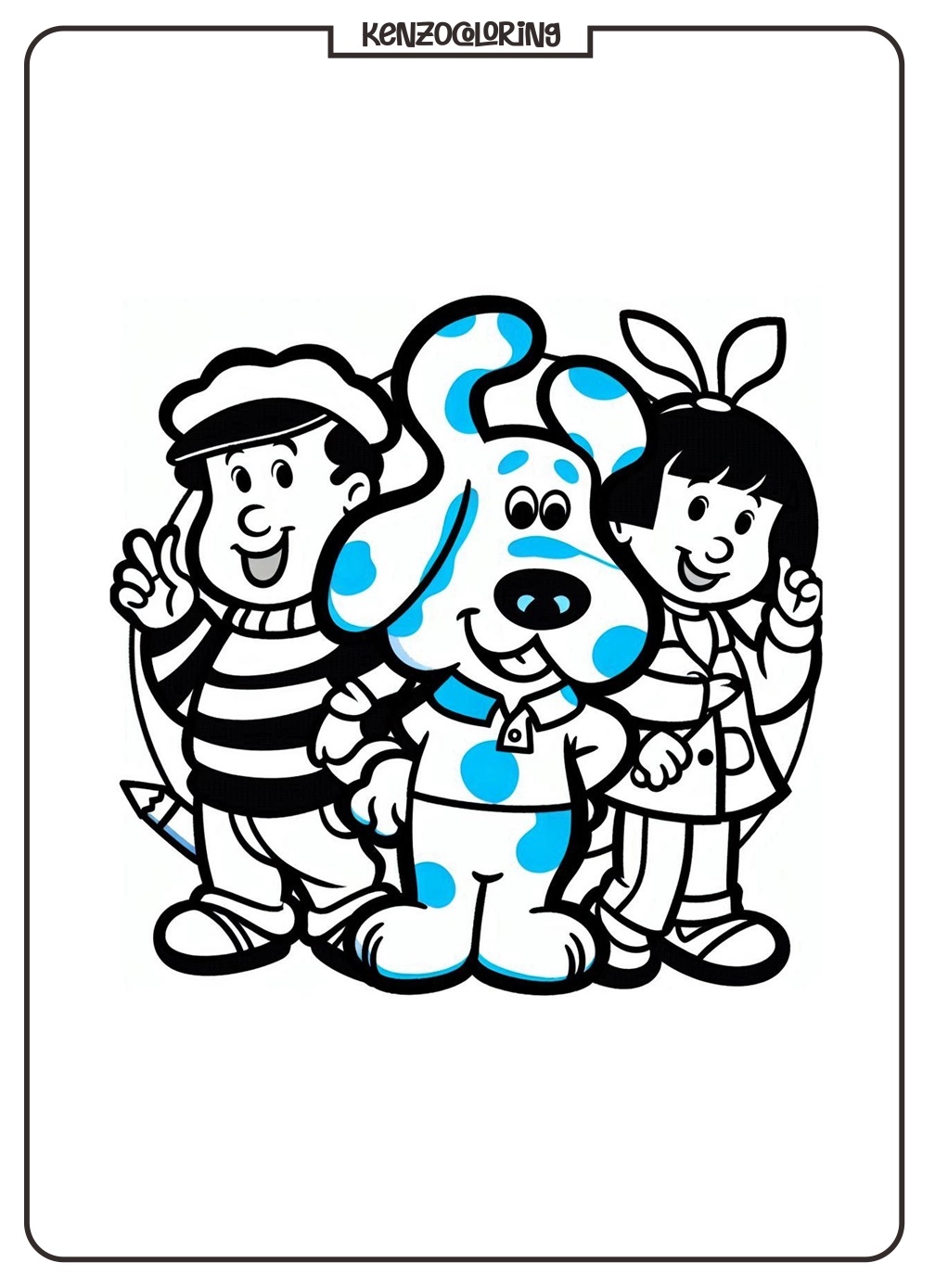 Blues Clues Coloring Page 1 Blues Clues Coloring Page - kenzocoloring.org