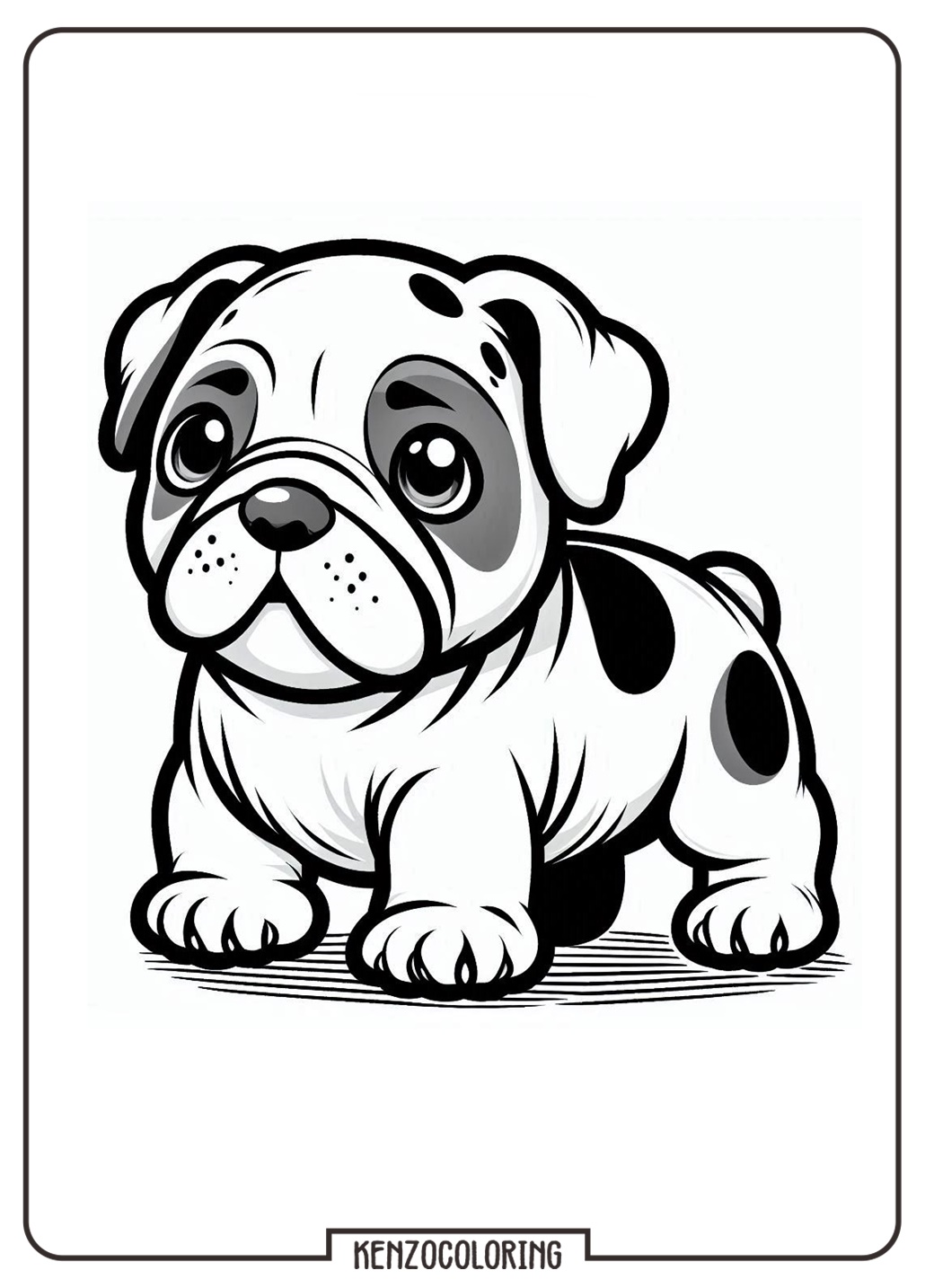 Cute Baby Bulldog Coloring Page 3 Cute Baby Bulldog Coloring Pages - kenzocoloring.org
