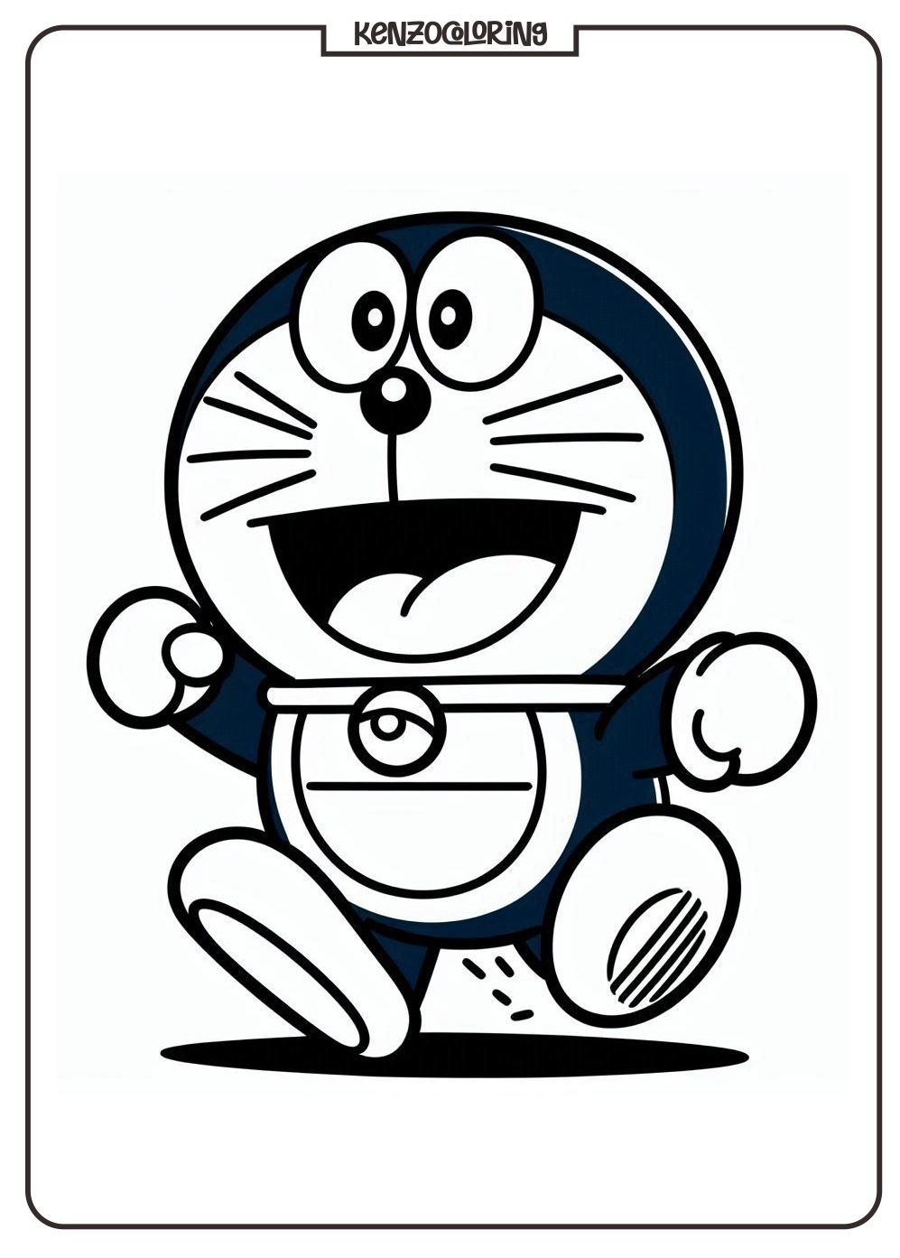 Doraemon Coloring Pages for Kids 1 Doraemon Coloring Online Page - kenzocoloring.org