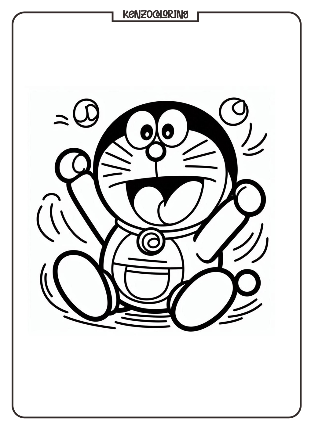Doraemon Coloring Pages for Kids 3 Doraemon Coloring Online Pages - kenzocoloring.org