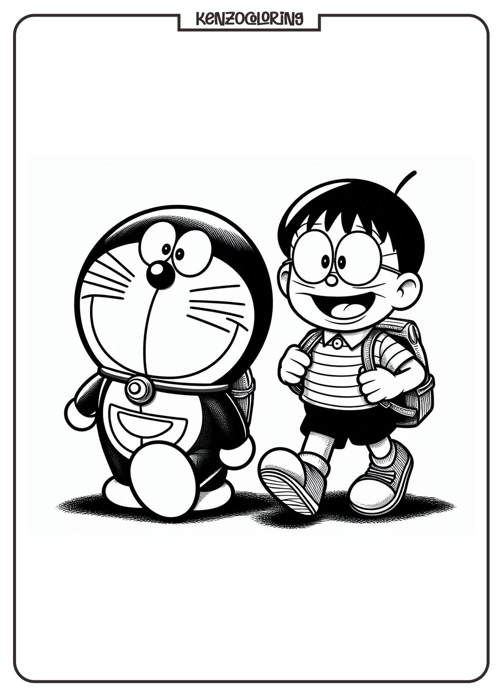 Join the Fun with Doraemon and Nobita Coloring Pages 2 Doraemon and Nobita Coloring Online Pages - kenzocoloring.org
