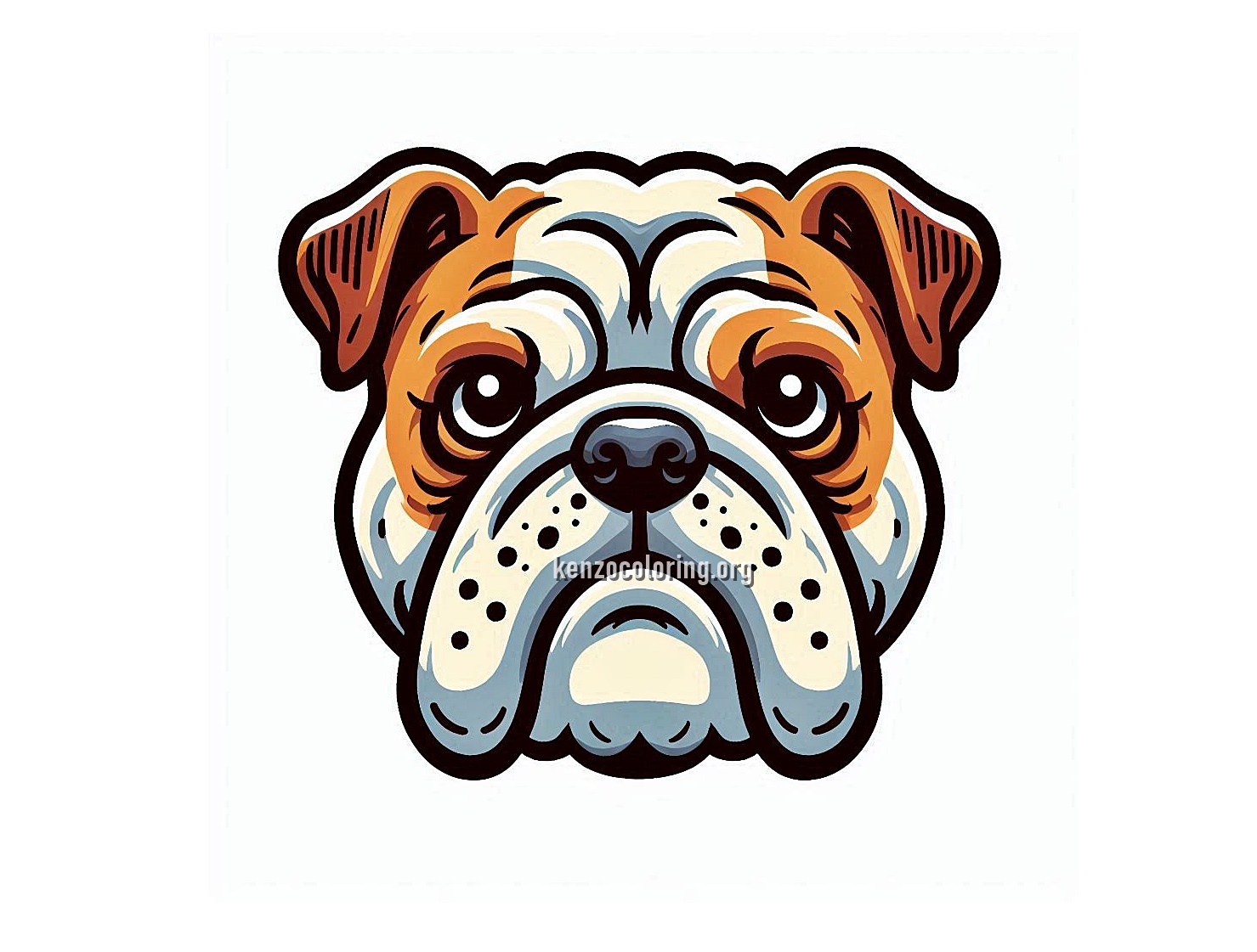 Bulldog Head Coloring Page