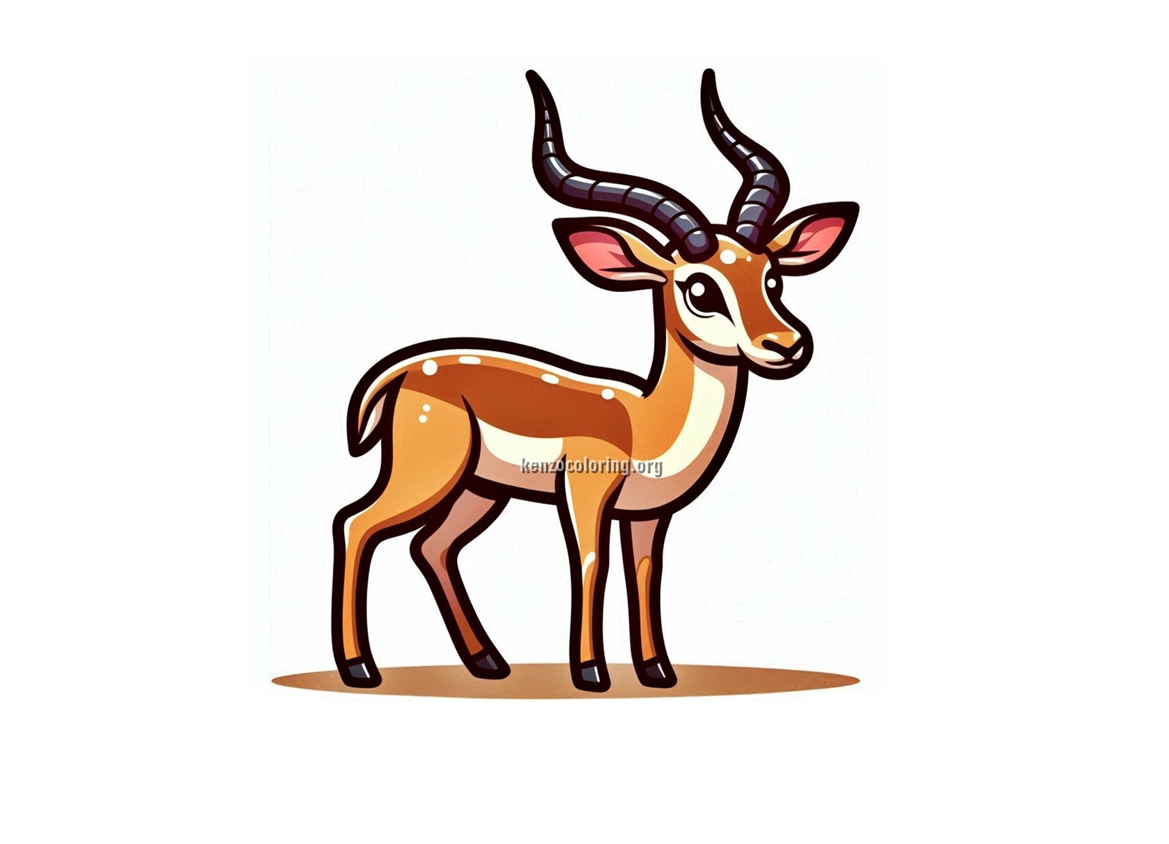 Graceful Animal Impala Coloring Page 4 Image a Impala Coloring