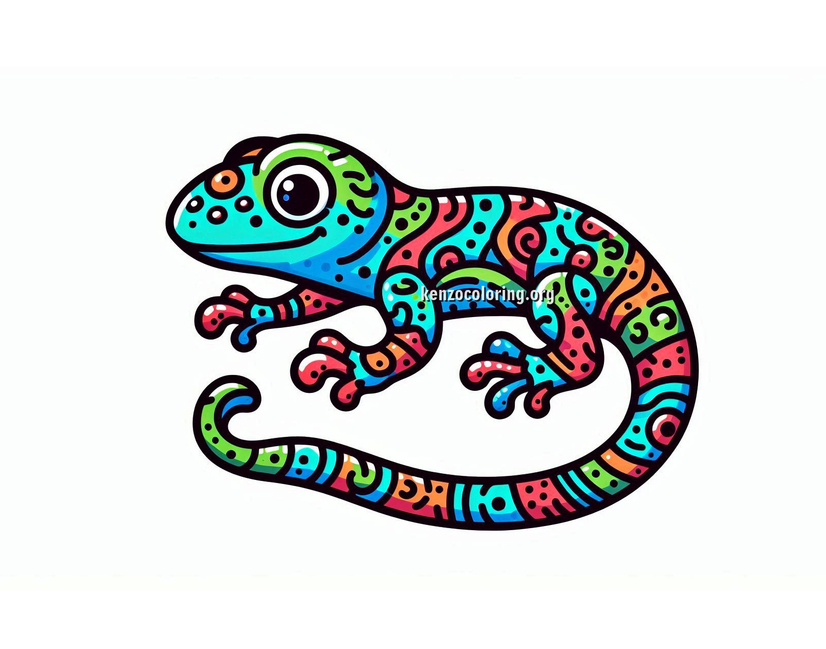 Amazing Reptiles Lizards Coloring Page