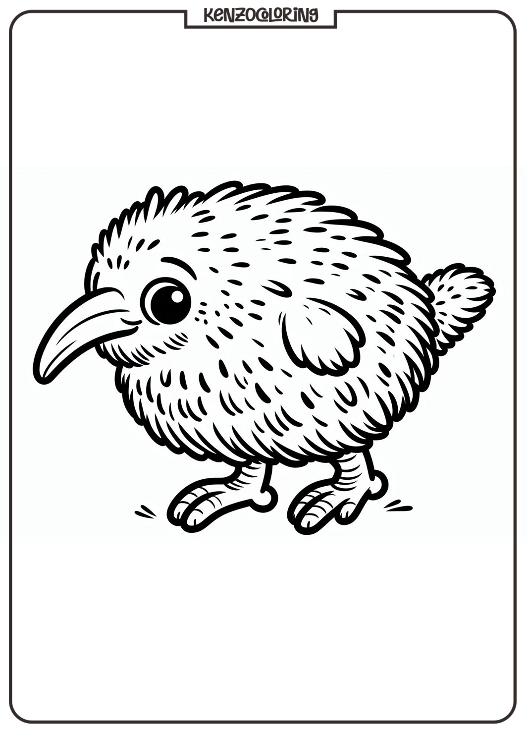 Kiwi Animal Coloring Page 2 Kiwi animal coloring pages