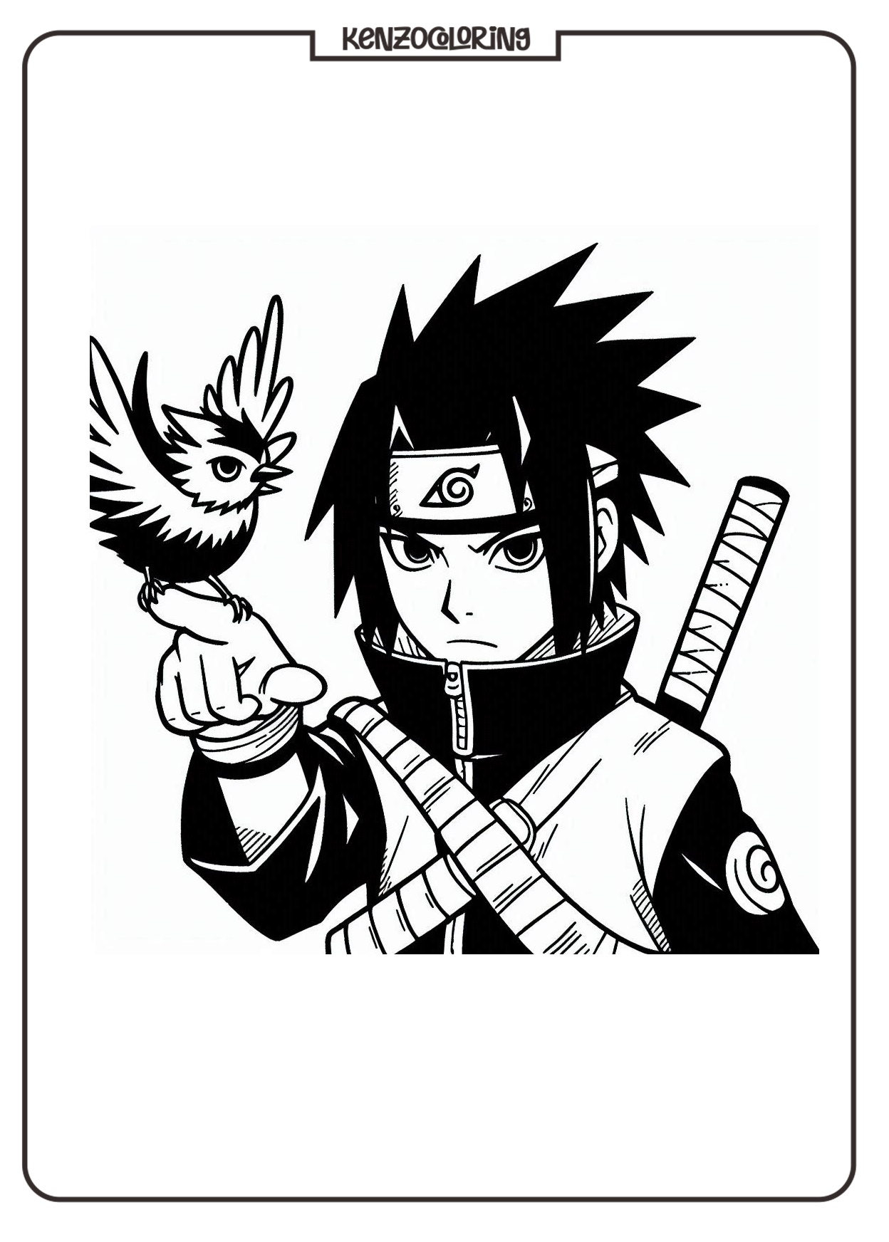 Get Ready for some Ninja Action with these Sasuke Coloring Pages! 1 Sasuke Uchiha Coloring Pages