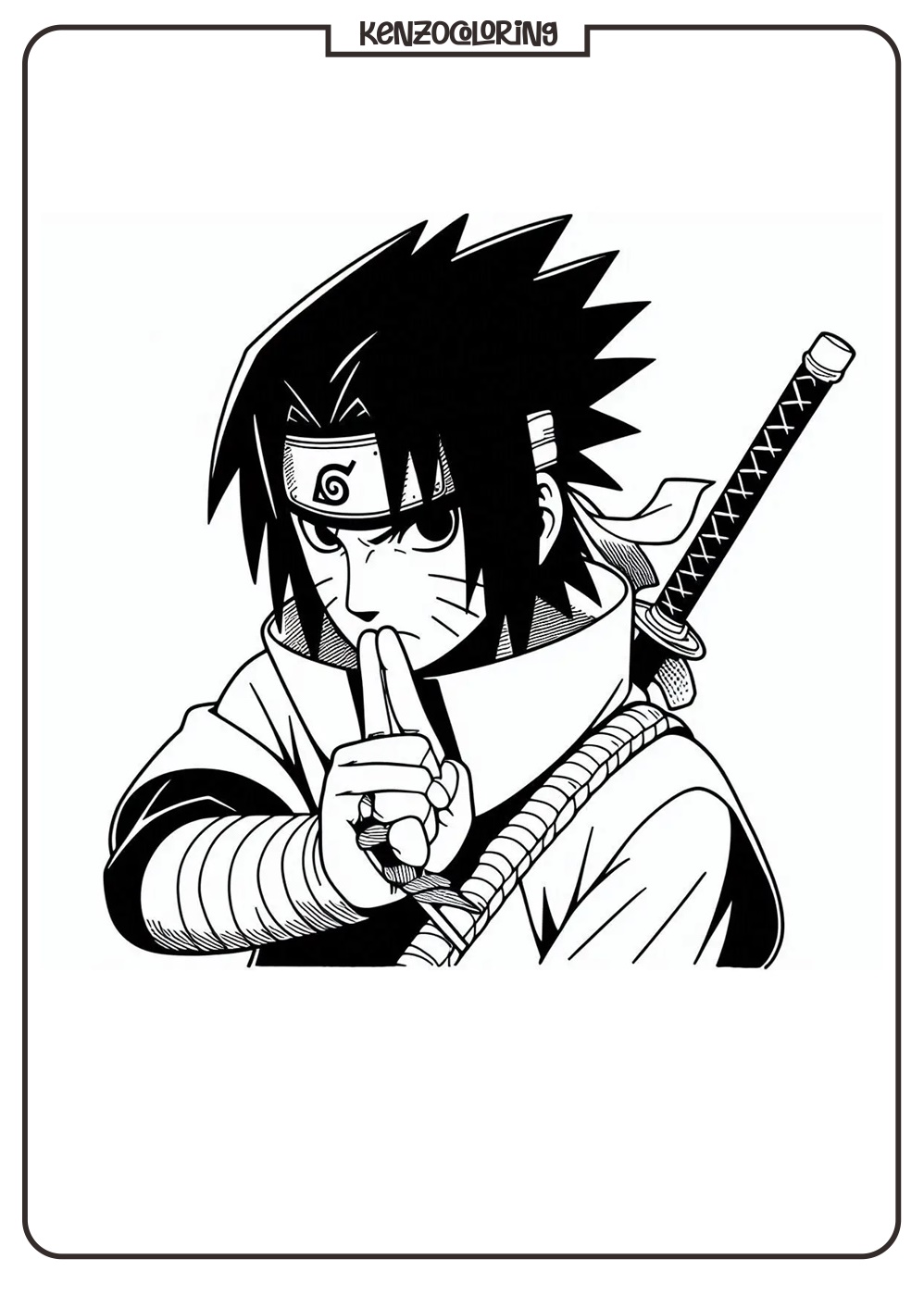 Get Ready for some Ninja Action with these Sasuke Coloring Pages! 2 Sasuke Uchiha Naruto cartoon movie Coloring Pages