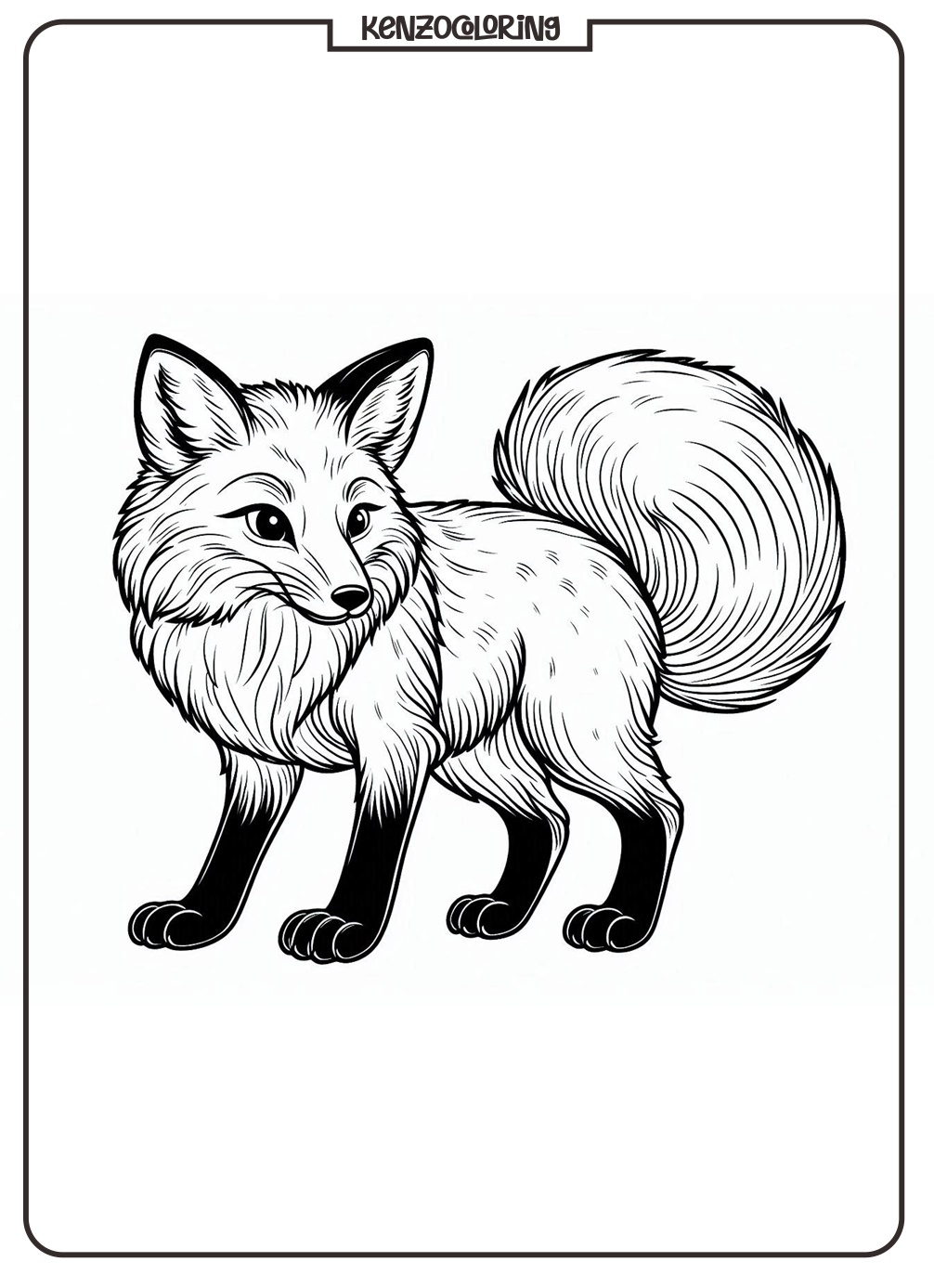 Agile Forest Animals Fox Coloring Image 1 coloring page of fox animal