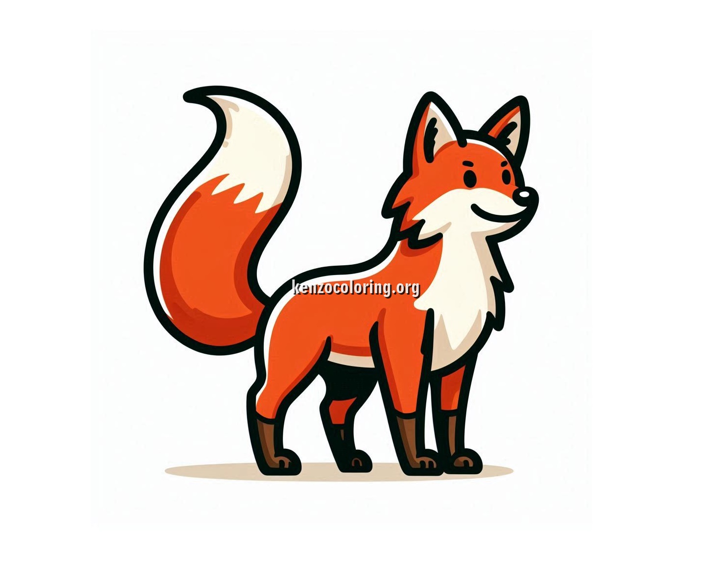 Agile Forest Animals Fox Coloring Image