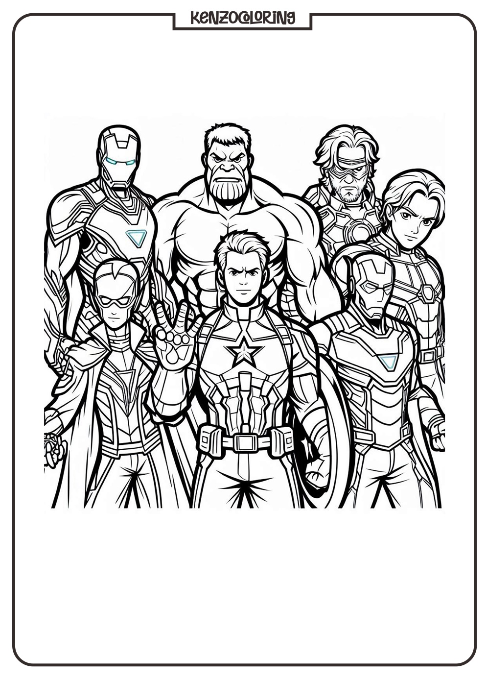 Avengers Coloring Online Page