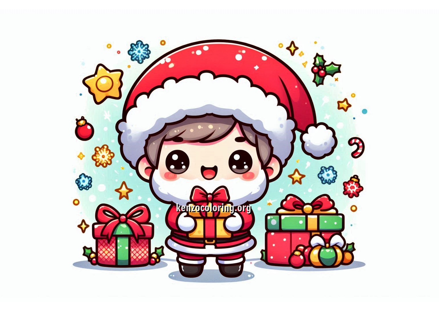 Get Ready for Adorable Holiday Fun with these Chibi Santa Claus Coloring Pages