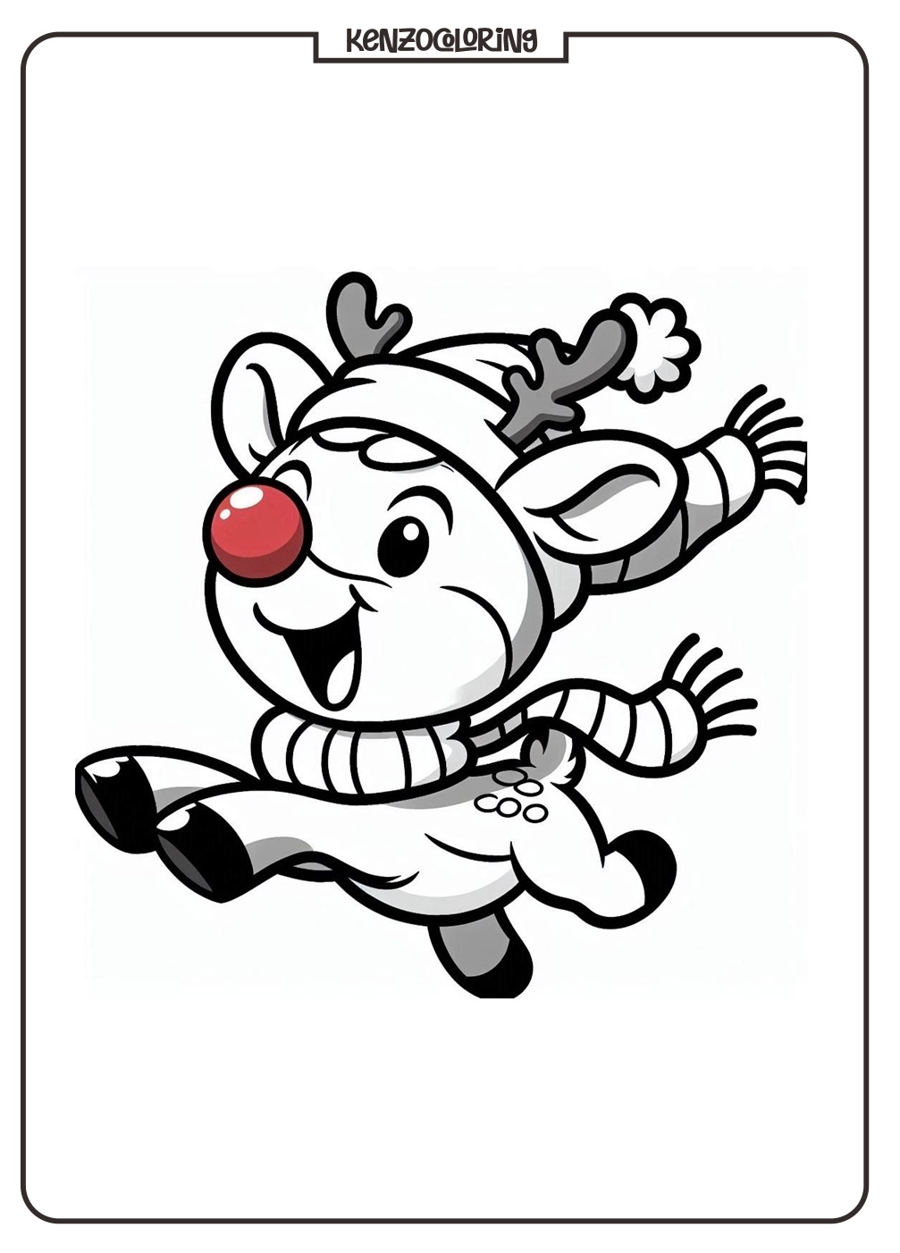 rudolph celebrates merry christmas coloring book - kenzocoloring.org